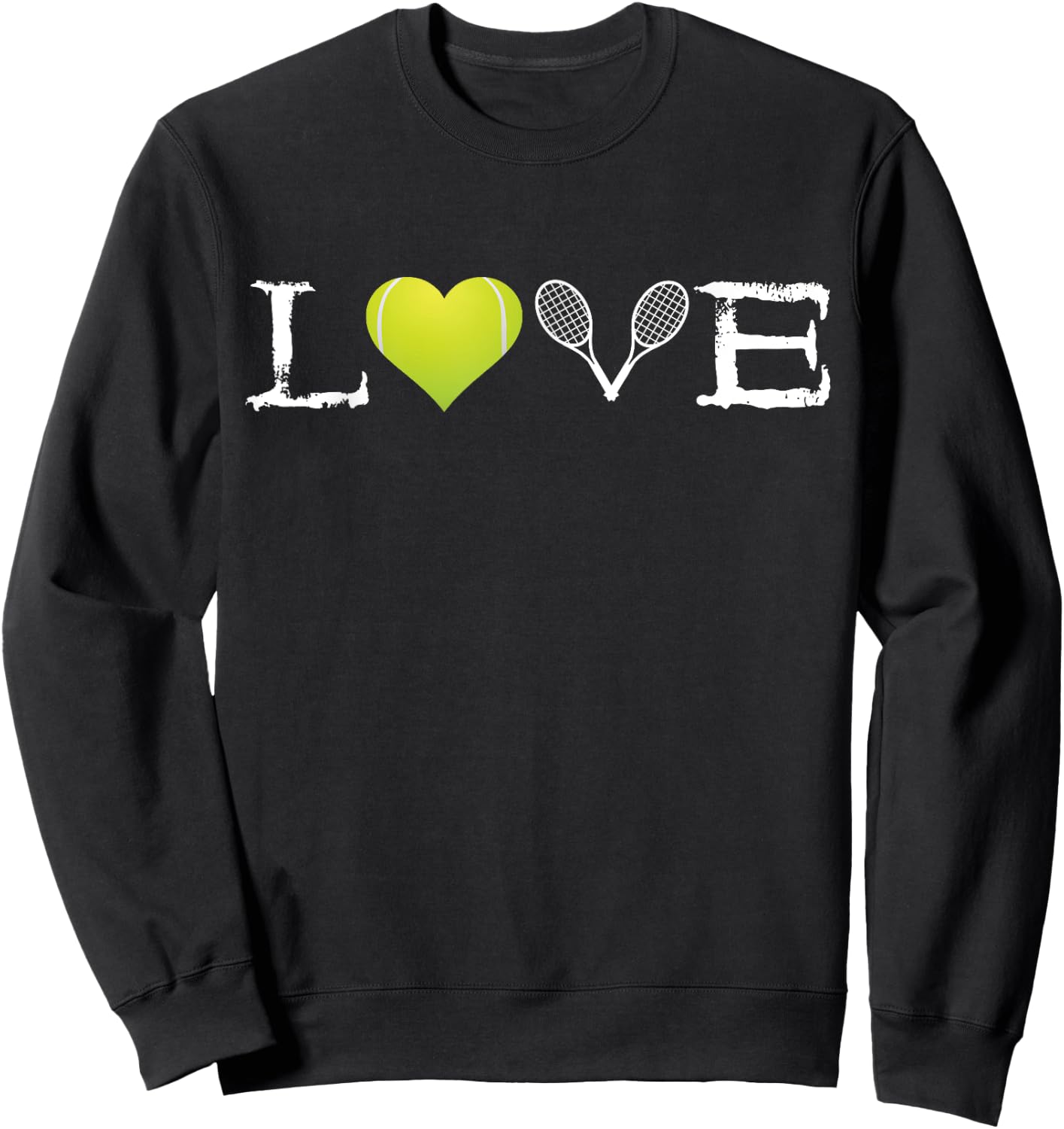 Tennis Ball Love Tennis Racquets Tennis Lover Racket Sport Sweatshirt - Sweatshirt | Black
