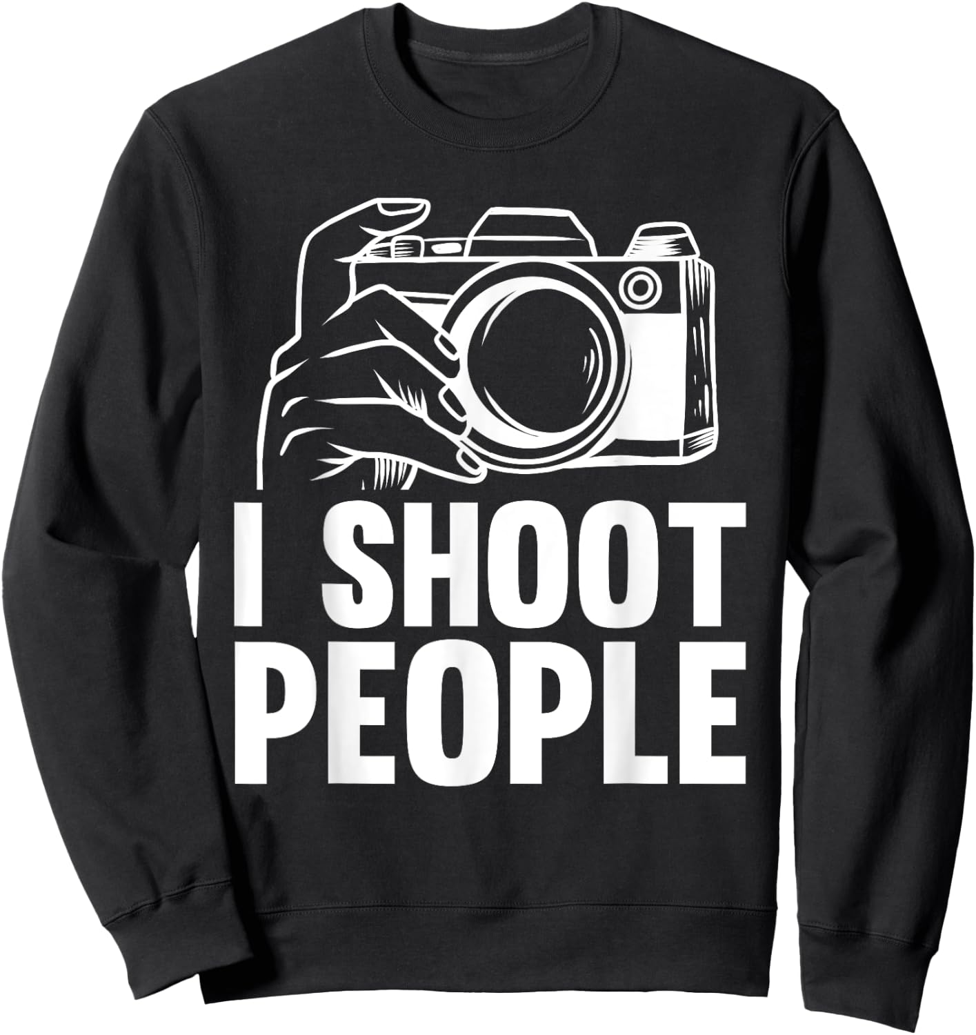 Funny Photographer Art Men Women Camera Photography Lover Sweatshirt - Sweatshirt | Black