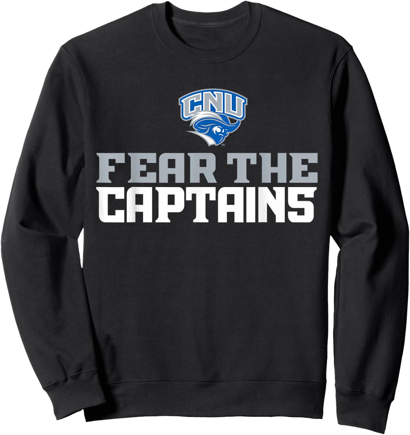 License Champs | Men's Blue Christopher Newport Captains NCAA Sweatshirt - Sweatshirt | Black