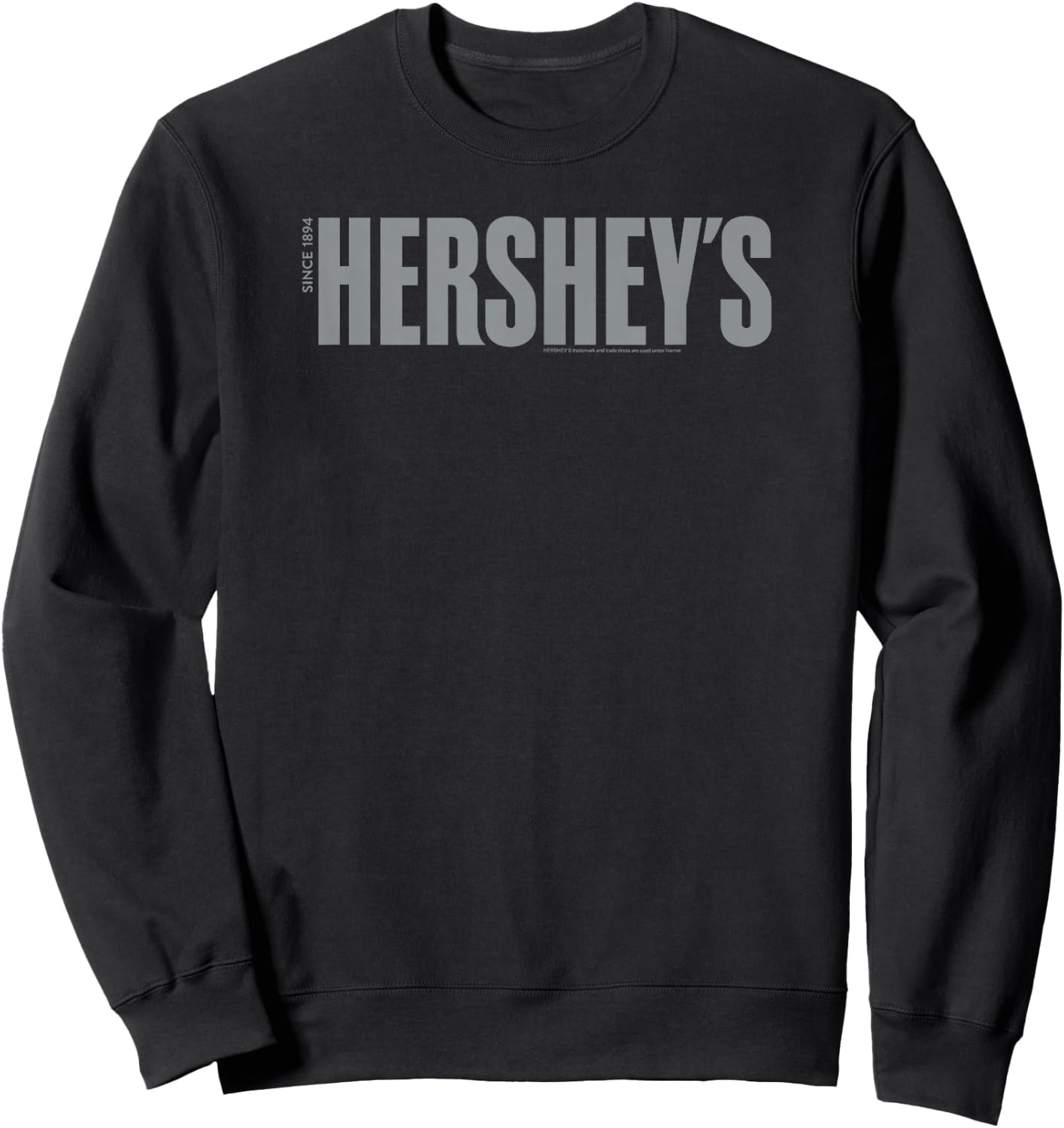 Hershey's Since 1894 Classic Silver Logo Distressed Sweatshirt - Sweatshirt | Black