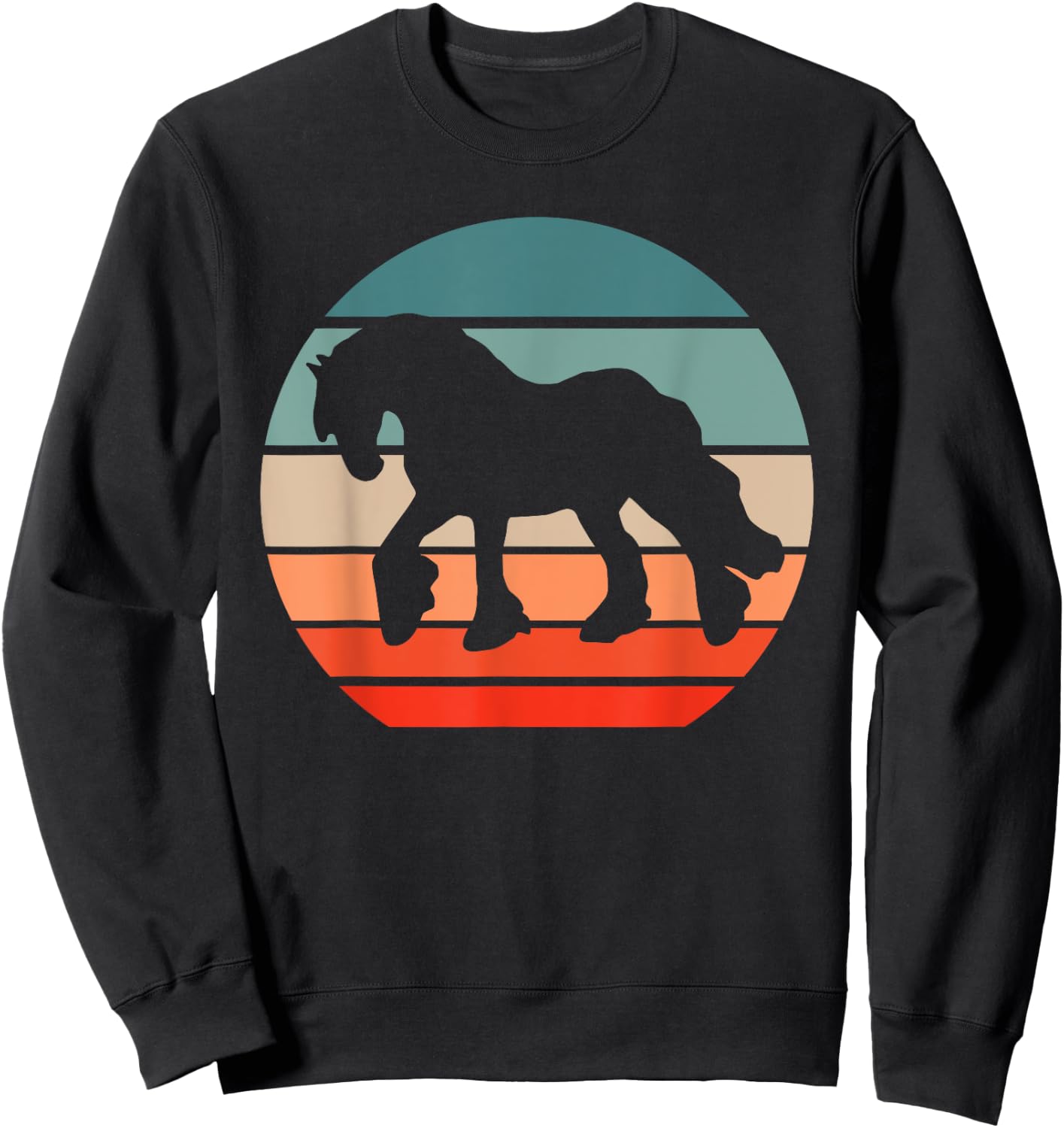 Shire Horse Draft Horses Coldblood Draught Retro Sweatshirt - Sweatshirt | Black