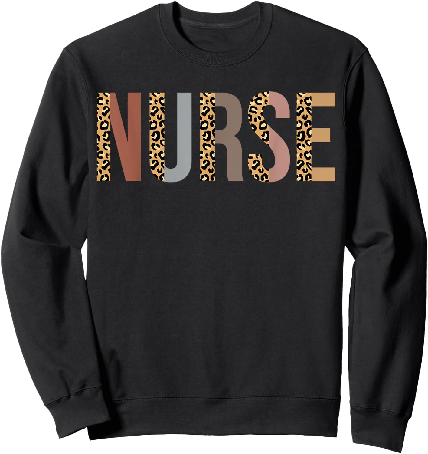 Leopard Nurse Appreciation Nurse Apparel For Work Sweatshirt - Sweatshirt | Black