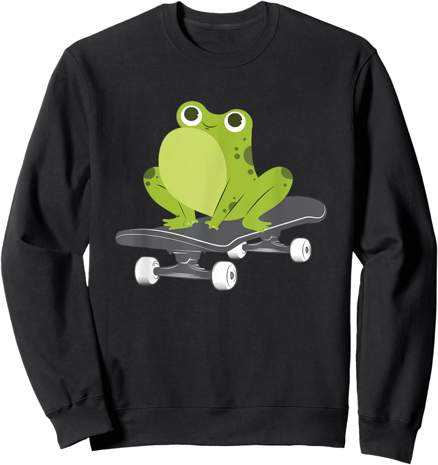 Frog Skateboarder Skateboard Skateboarding Skater Sweatshirt - Sweatshirt | Black