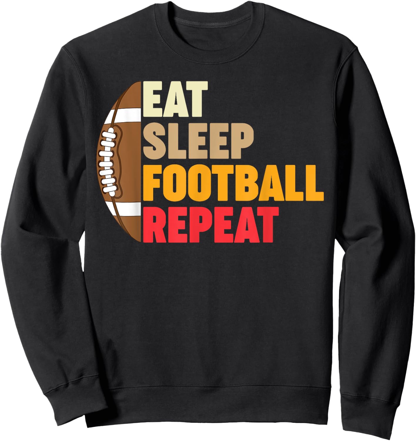Funny American Football Women Kids Football Player Sweatshirt - Sweatshirt | Black