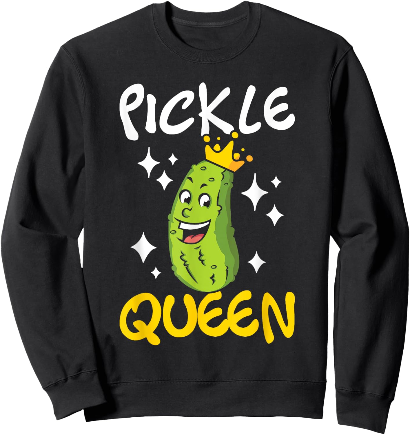 Pickle Queen - Cucumber Vegetable Vegetarian Gardener Vegan Sweatshirt - Sweatshirt | Black