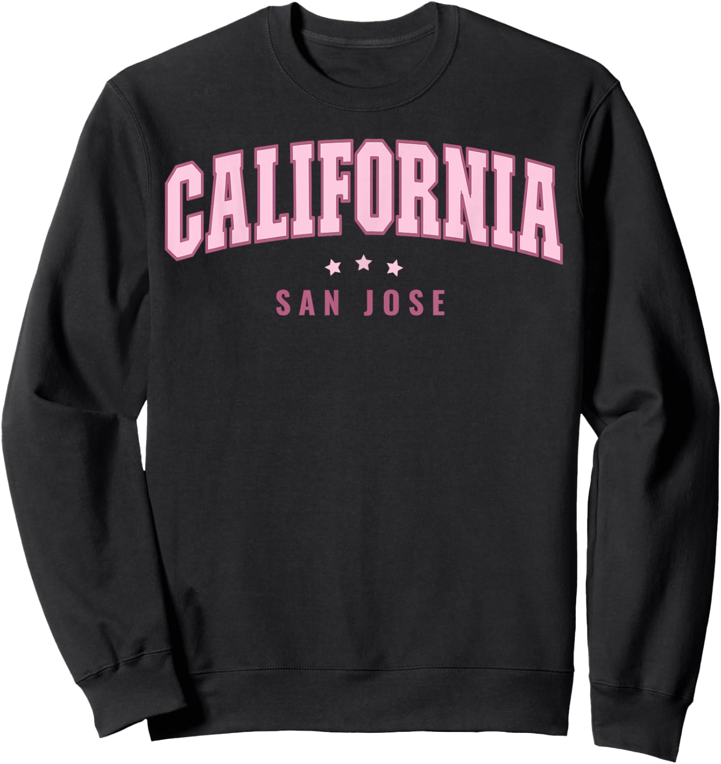 San Jose California Preppy Sweatshirt - Sweatshirt | Black