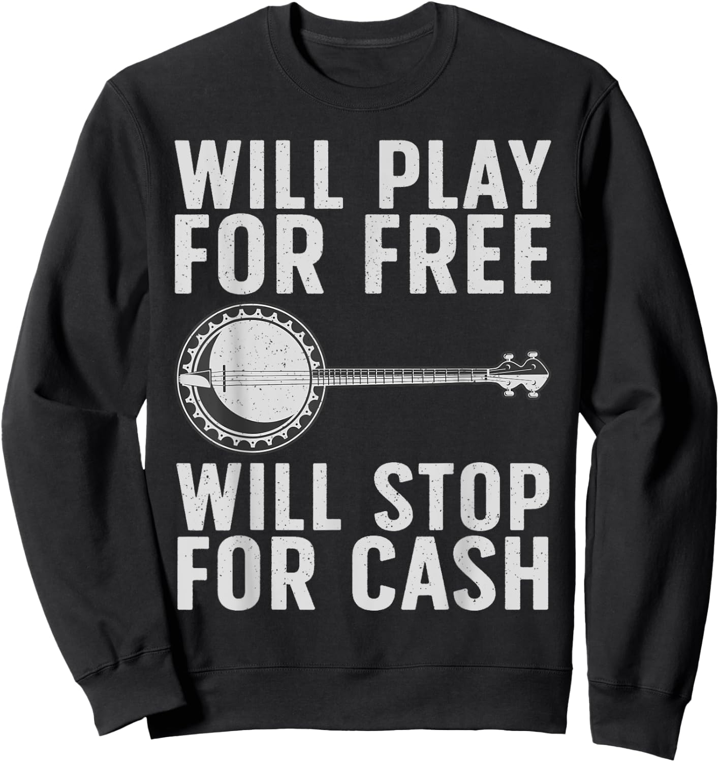 Funny Banjo Art Women Banjo Musical Instrument Lover Sweatshirt - Sweatshirt | Black