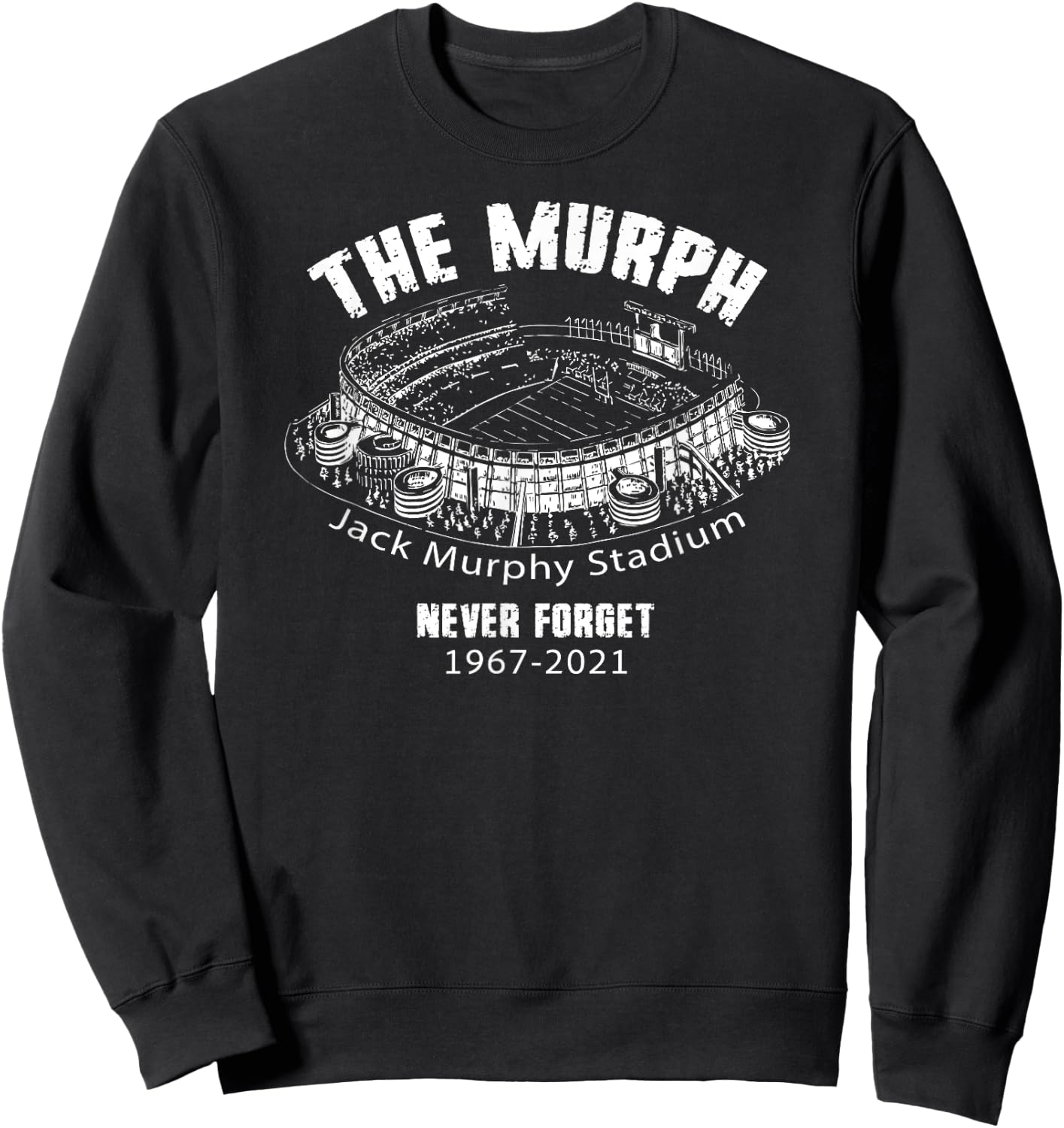 The Murph Jack Murphy Stadium San Diego Baseball Football Sweatshirt - Sweatshirt | Black