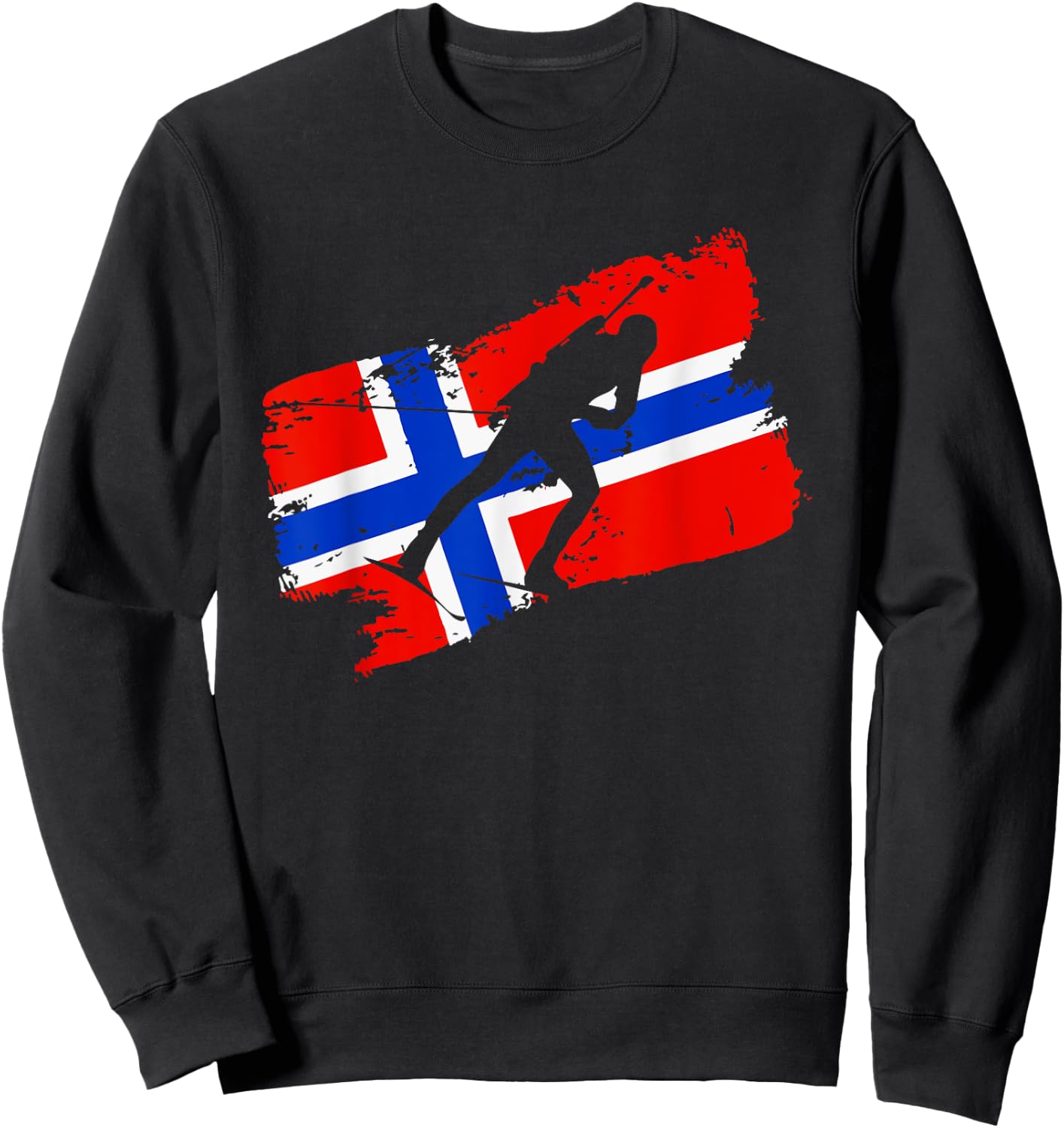 Biathlon Norway Flag Norweigan Cross Country Skiing Shooting Sweatshirt - Sweatshirt | Black