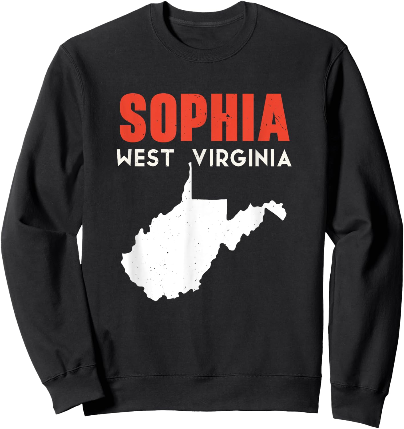 Sophia West Virginia USA State America Travel Sweatshirt - Sweatshirt | Black