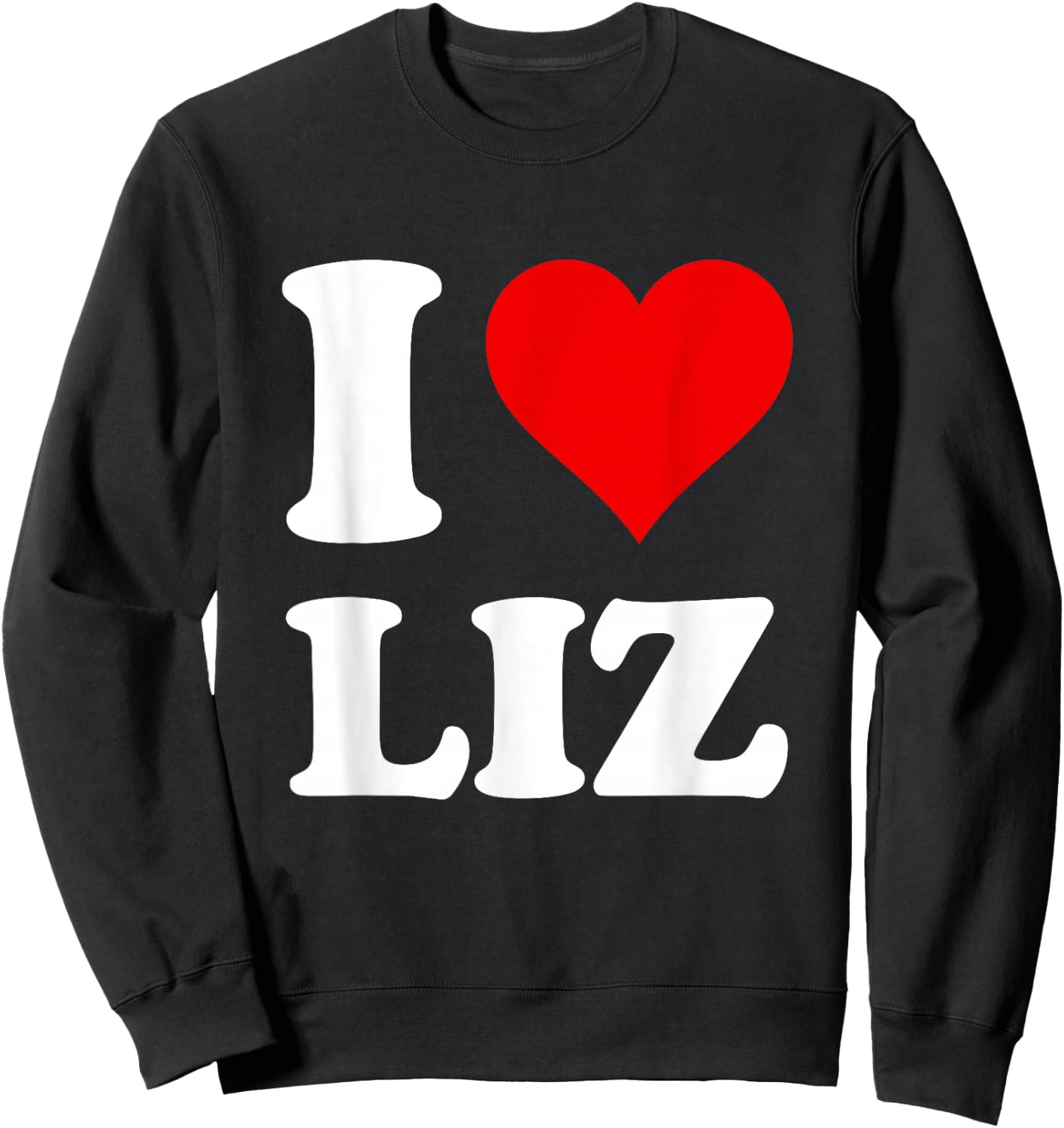 Red Heart I Love Liz Sweatshirt - Sweatshirt | Black