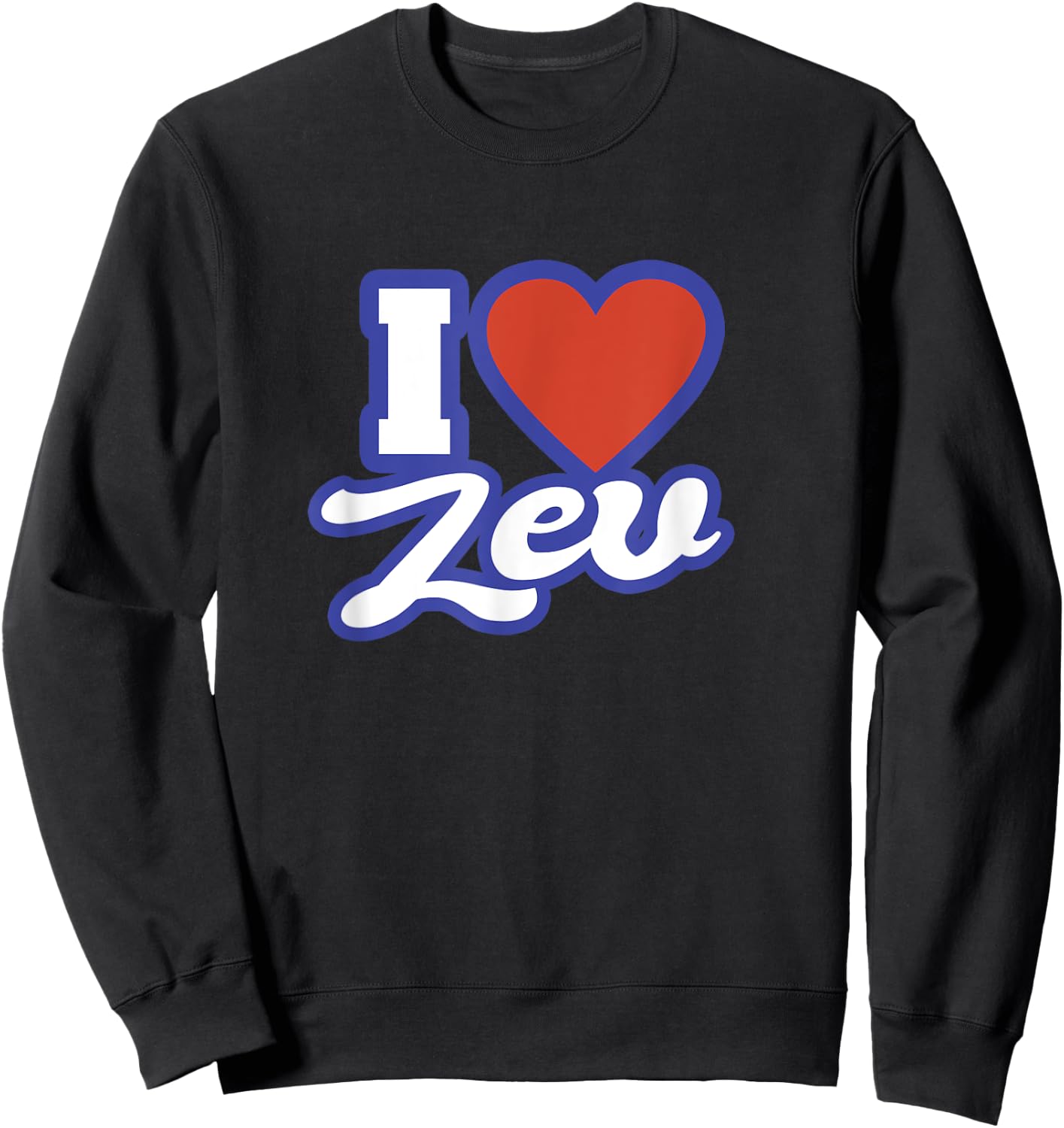 I Love Zev Sweatshirt - Sweatshirt | Black