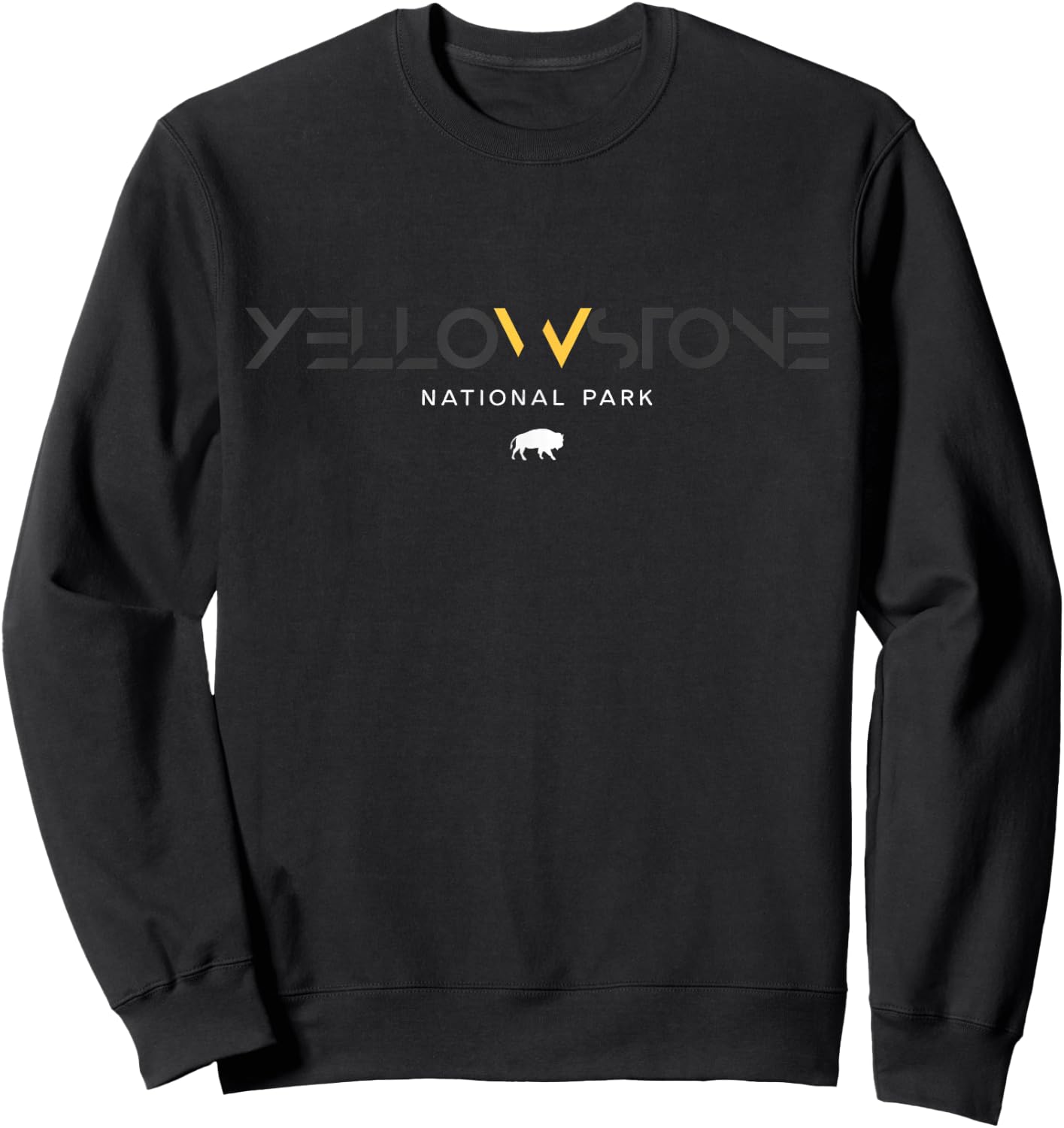 Yellowstone National Park Tonal Retro Vintage Sweatshirt - Sweatshirt | Black