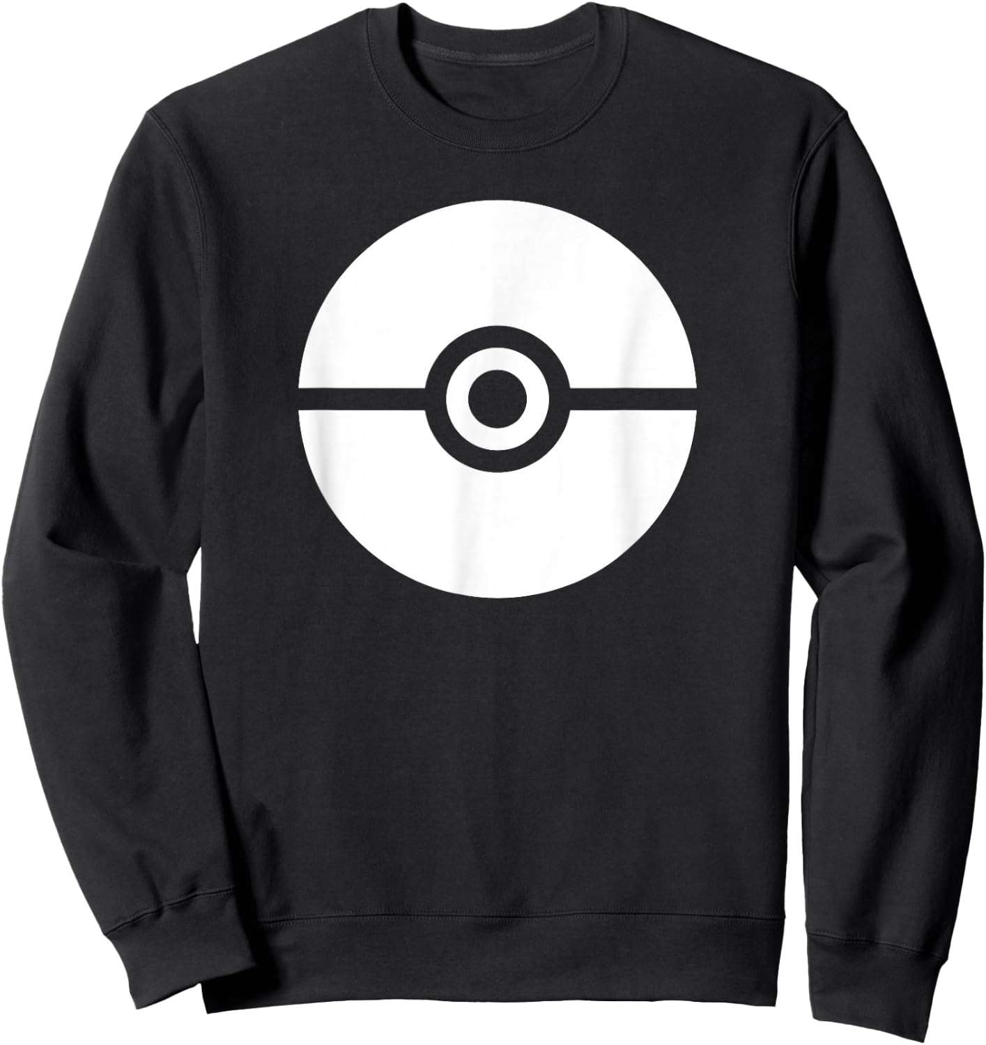 Pokémon Simple White Pokéball Logo Sweatshirt - Sweatshirt | Black