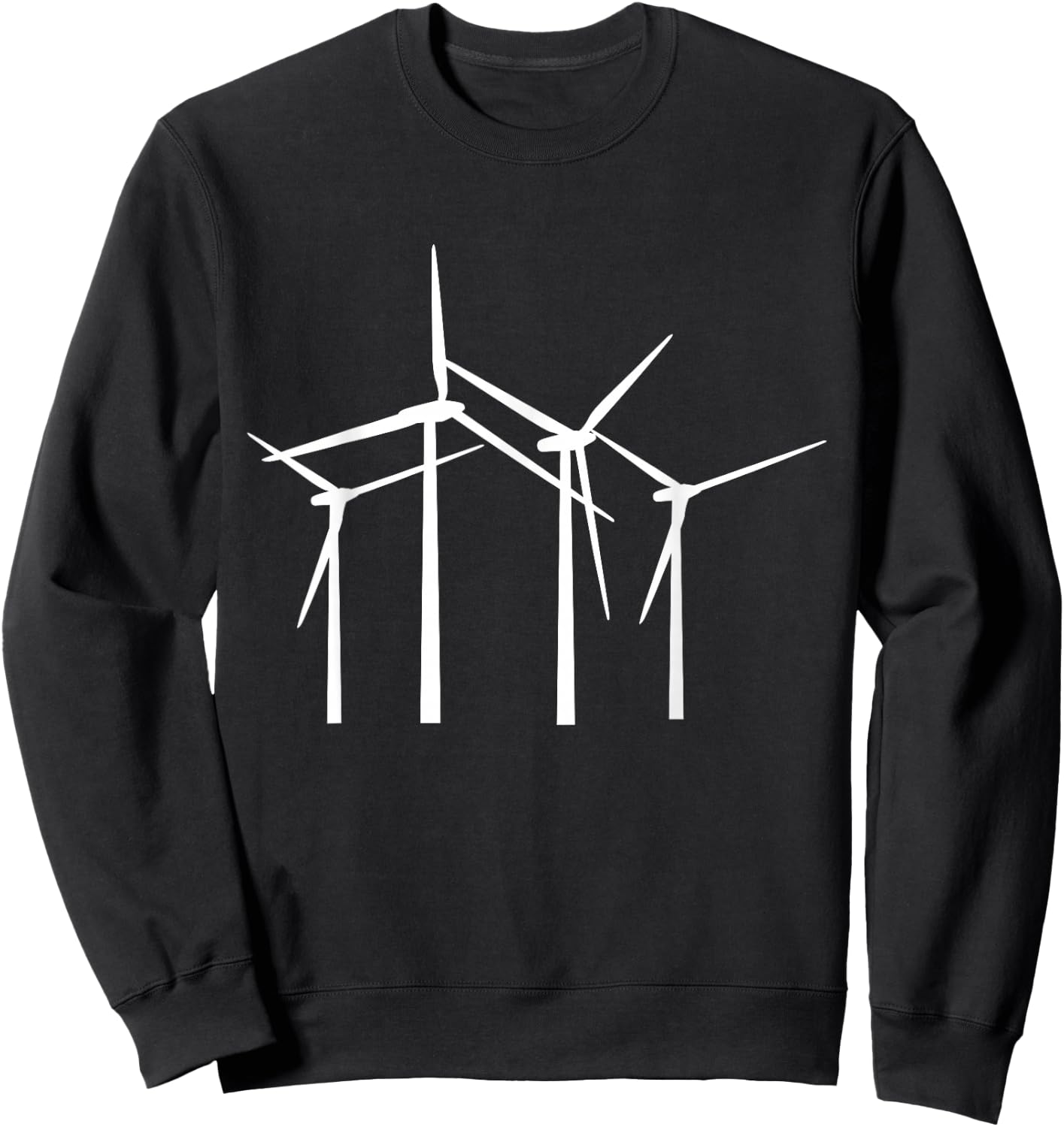 Wind Turbine Wind Energy Wind Turbine Sweatshirt - Sweatshirt | Black