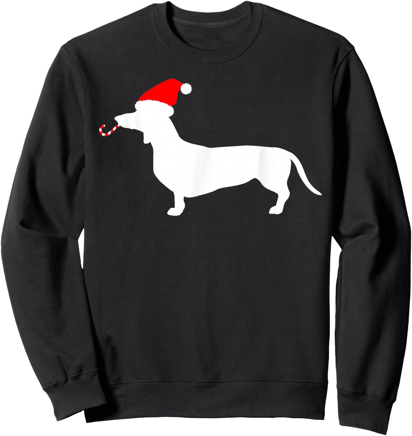 Funny Christmas Dachshund Dog Women Kids Sweatshirt - Sweatshirt | Black