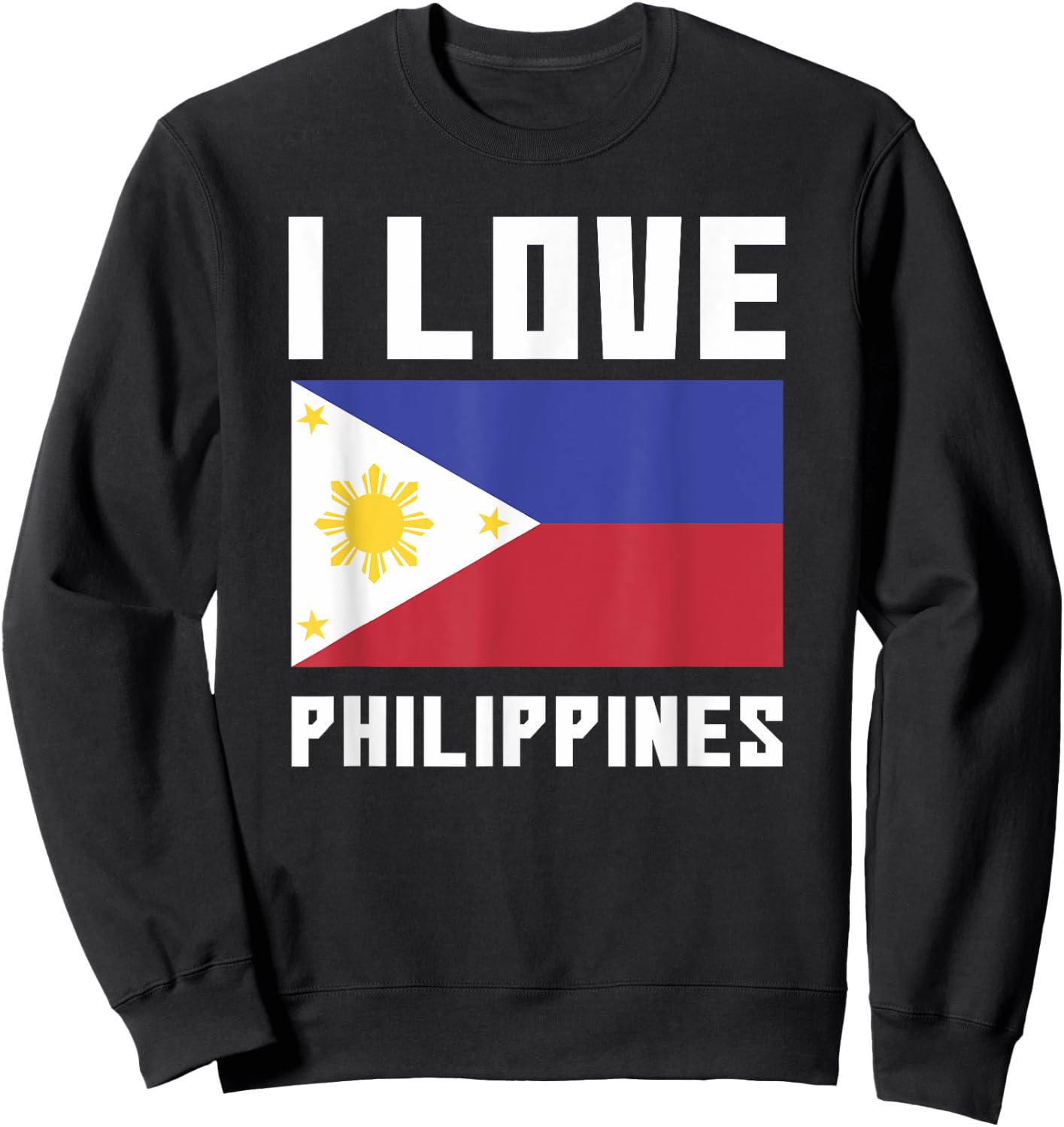 I Love Philippines I Heart Philippines Family Travel Sweatshirt - Sweatshirt | Black
