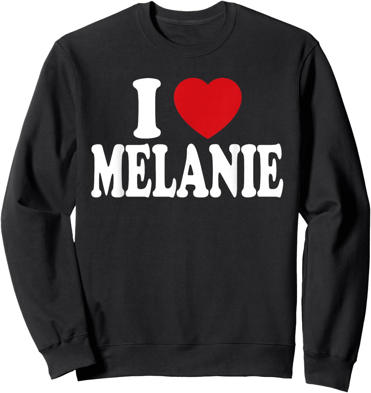 I Heart Love Melanie Sweatshirt - Sweatshirt | Black