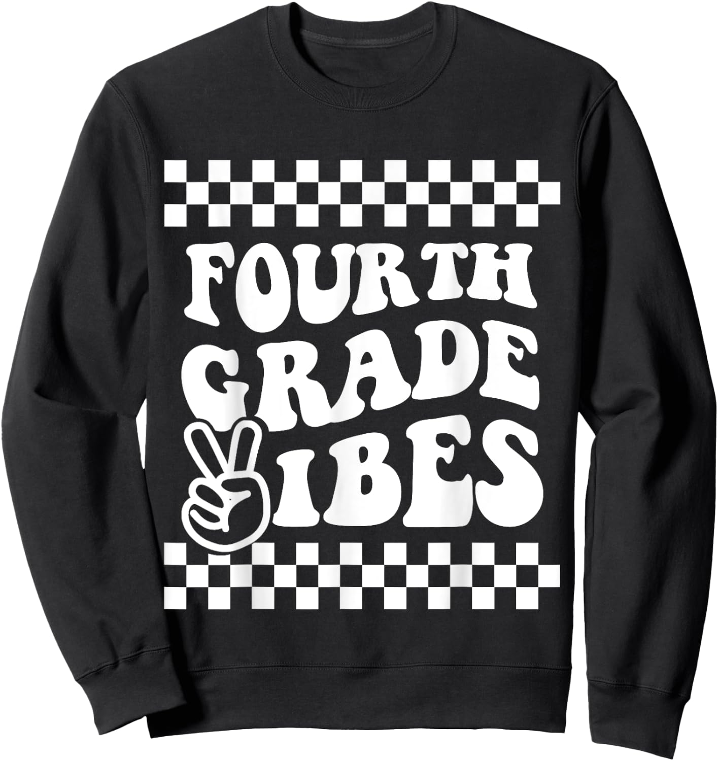 First Day of Fourth Grade Vibes Girls Back to School Boys Sweatshirt - Sweatshirt | Black