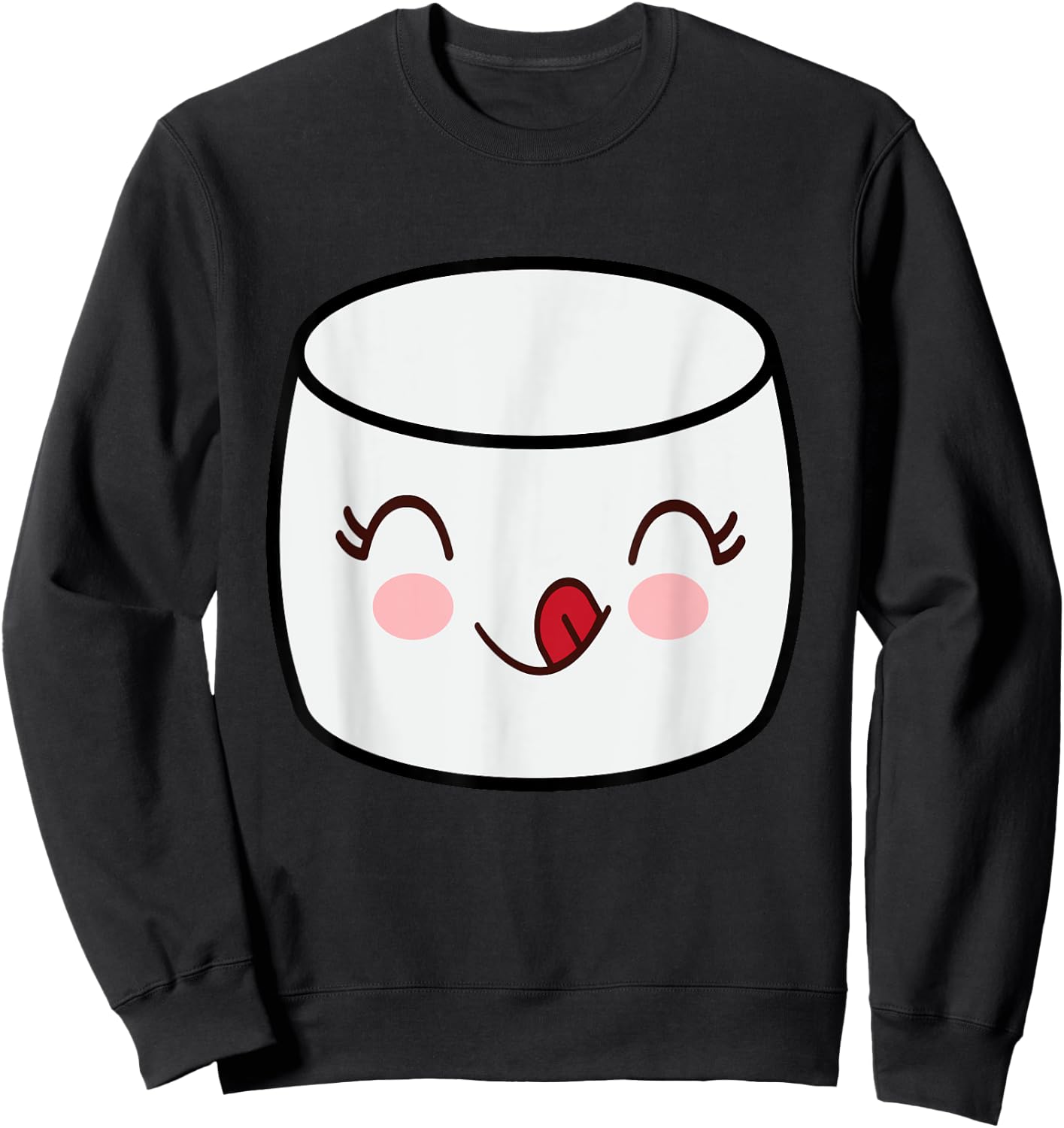 Kids Marshmallow funny fluffy fancy candy dress costume Sweatshirt - Sweatshirt | Black