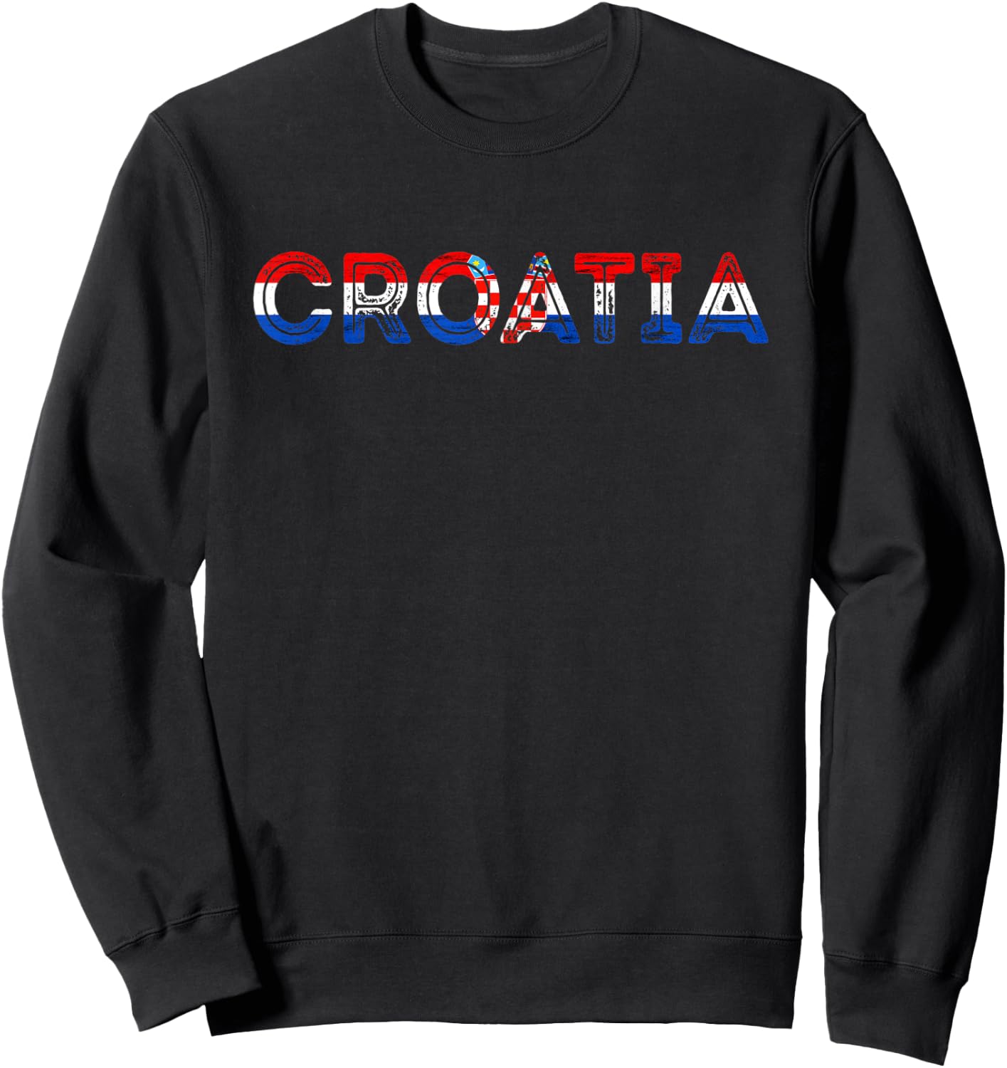 Croatia Hrvatska Croatian Pride Croatian Roots Croatian Flag Sweatshirt - Sweatshirt | Black