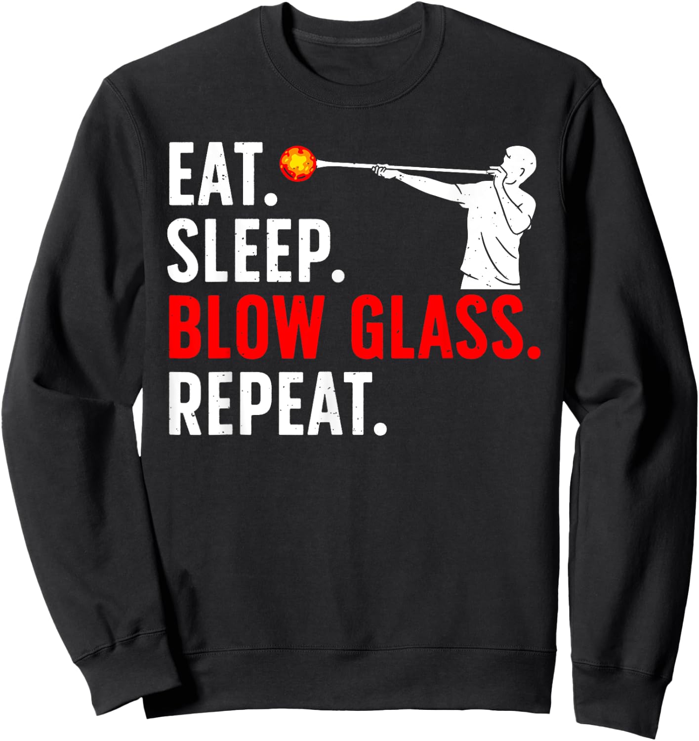 Funny Glassblowing Women Glass Blowing Glassblower Sweatshirt - Sweatshirt | Black