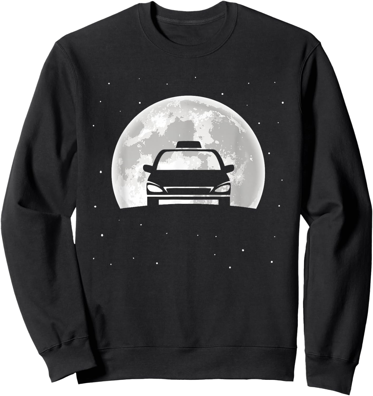 Taxi Driver Design - Moon Silhouette Taxi Sweatshirt - Sweatshirt | Black