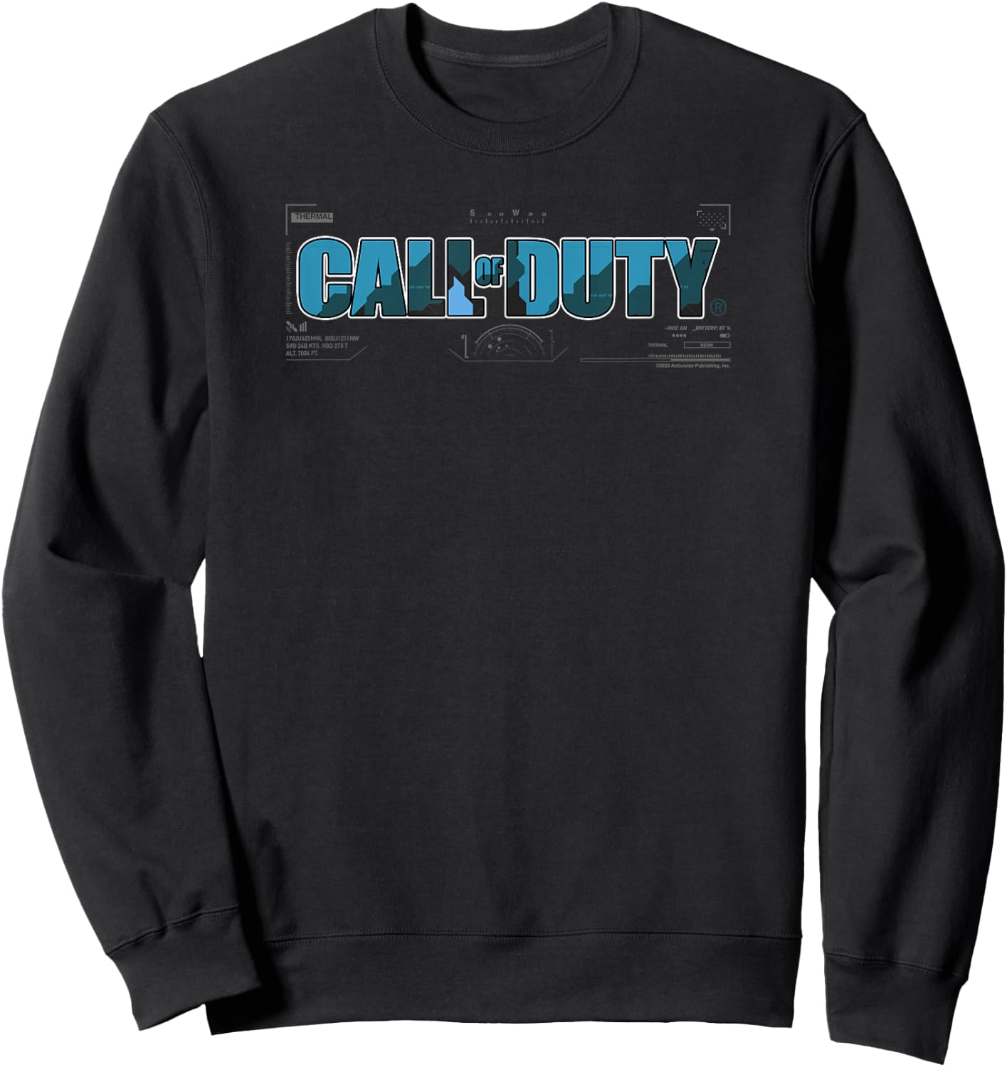 Call Of Duty Classic Game Logo Seen Through Visor V2 Sweatshirt - Sweatshirt | Black