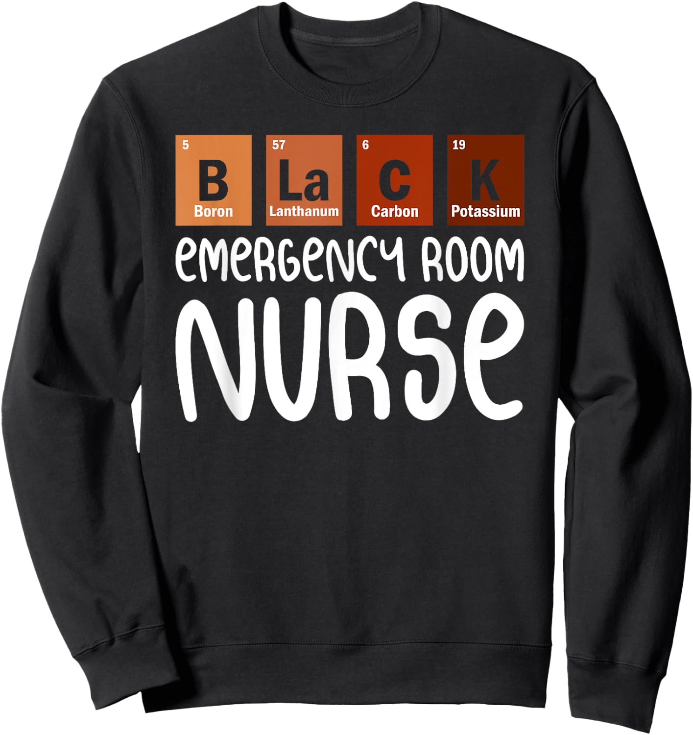 ER Emergency Room Nurse Nurses Day Sweatshirt - Sweatshirt | Black