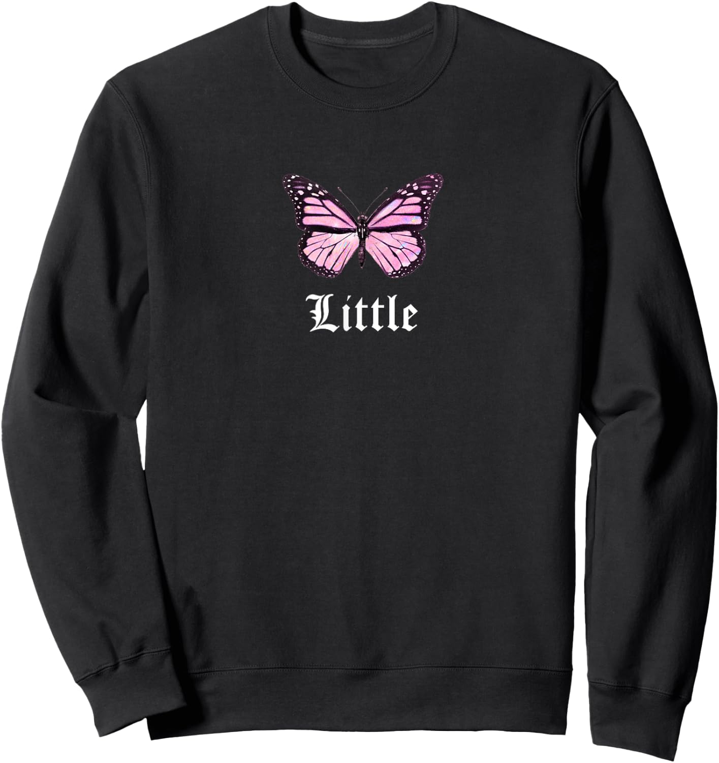 Sorority Big/ Little Sorority Reveal Butterfly Cute Little Sweatshirt - Sweatshirt | Black