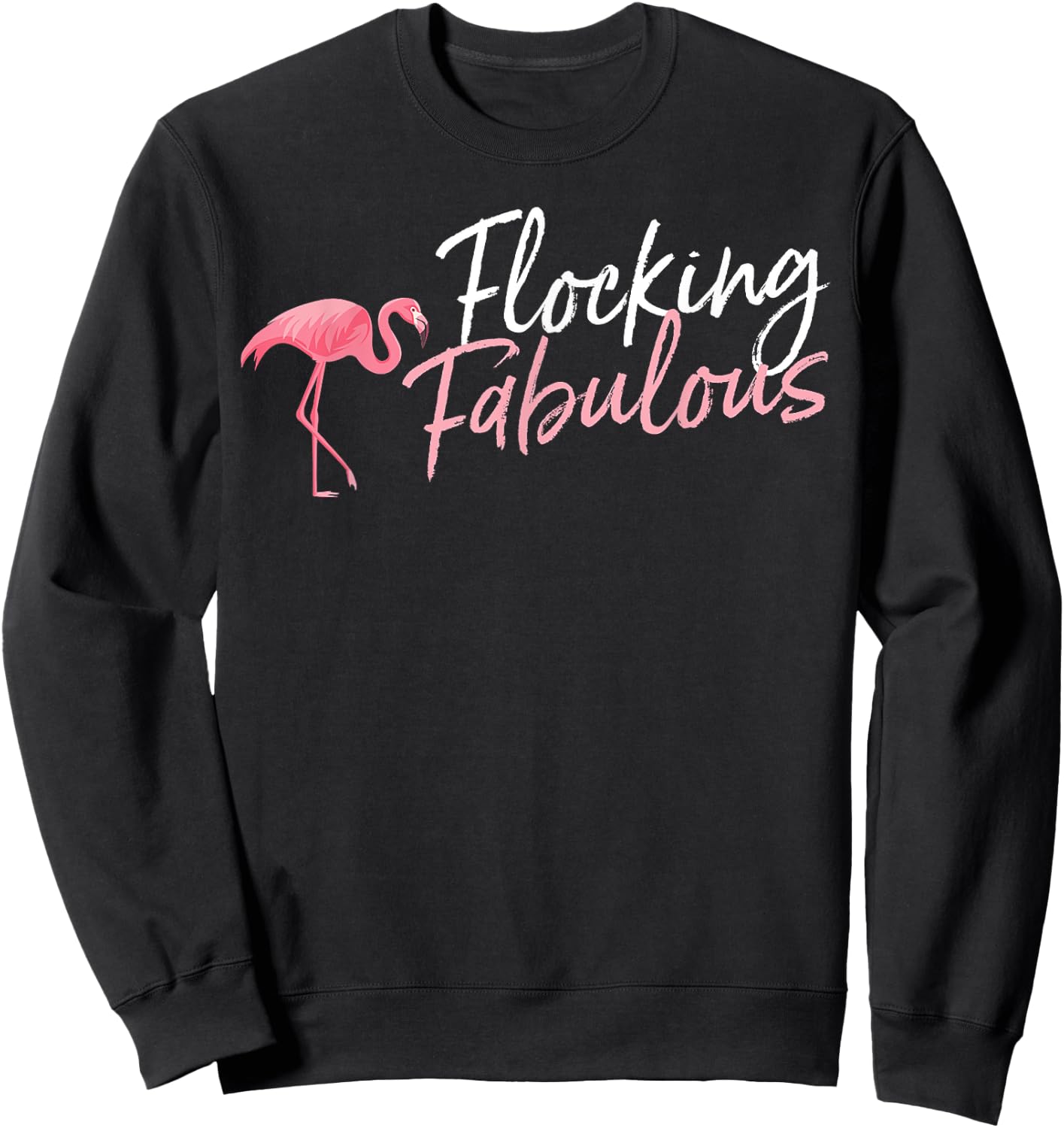 Flamingo Flocking Fabulous Sweatshirt - Sweatshirt | Black