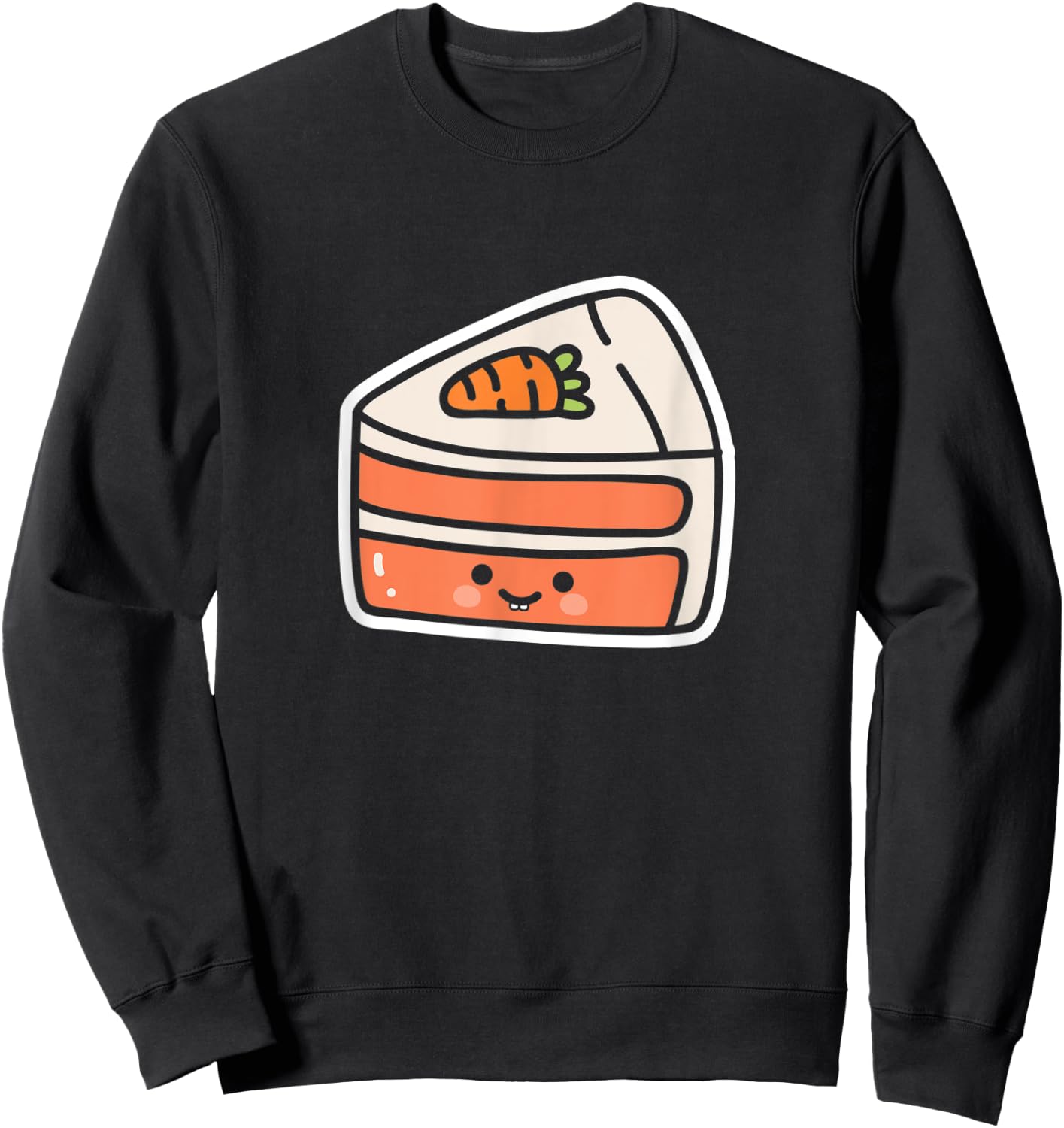 Carrot Cake Sweet I Carrot Cake Carrot Cake Kawaii Children Sweatshirt - Sweatshirt | Black