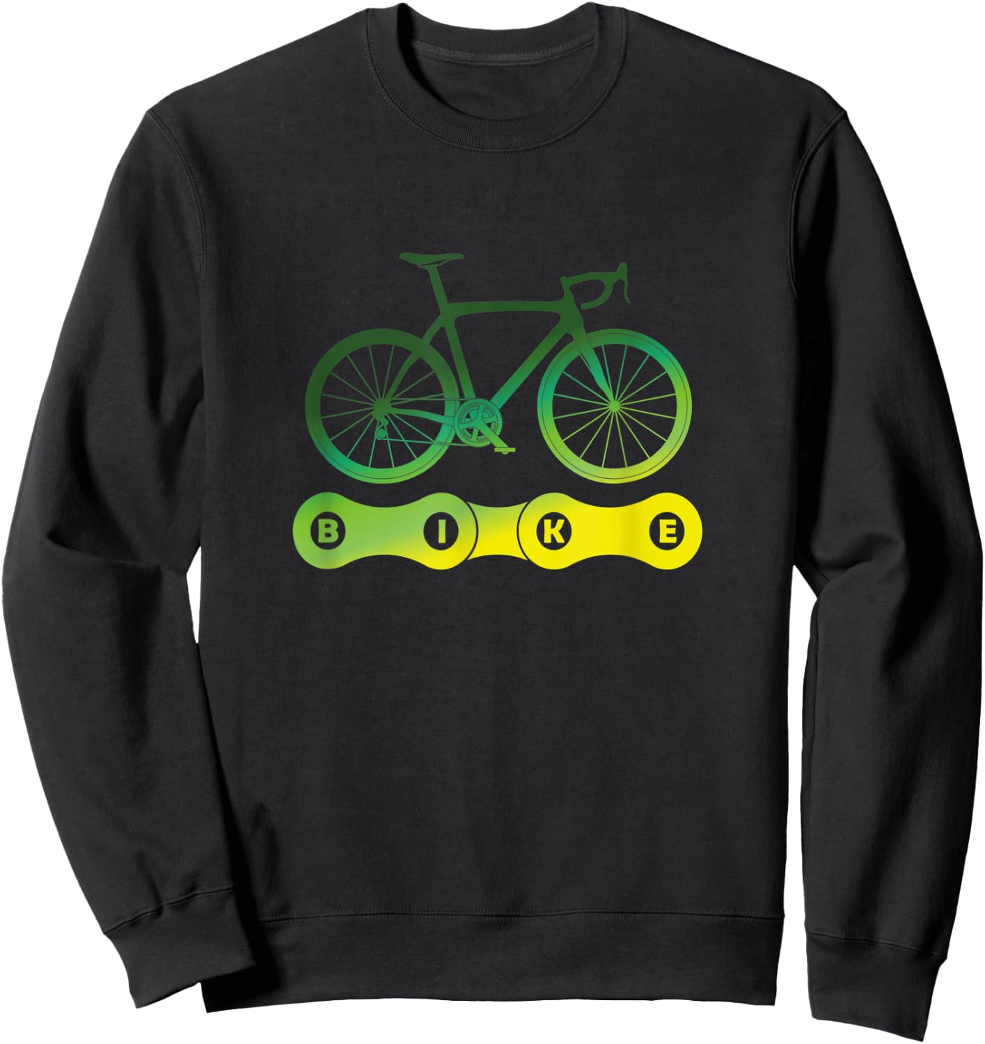 Bike And Chain Road Bike Cycling Sweatshirt - Sweatshirt | Black