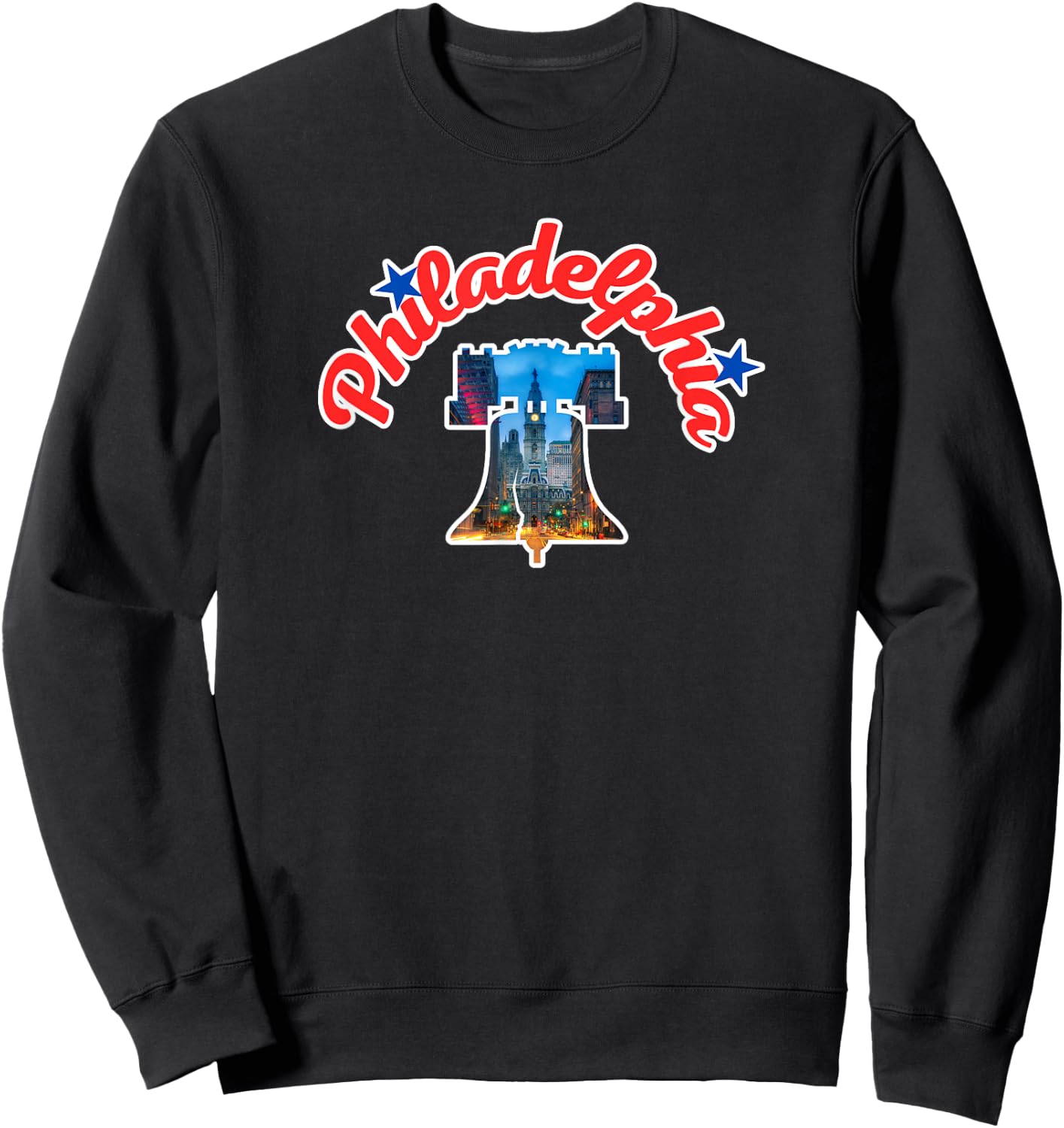 Philadelphia Philly Liberty Bell Patriotic Vacation Souvenir Sweatshirt - Sweatshirt | Black