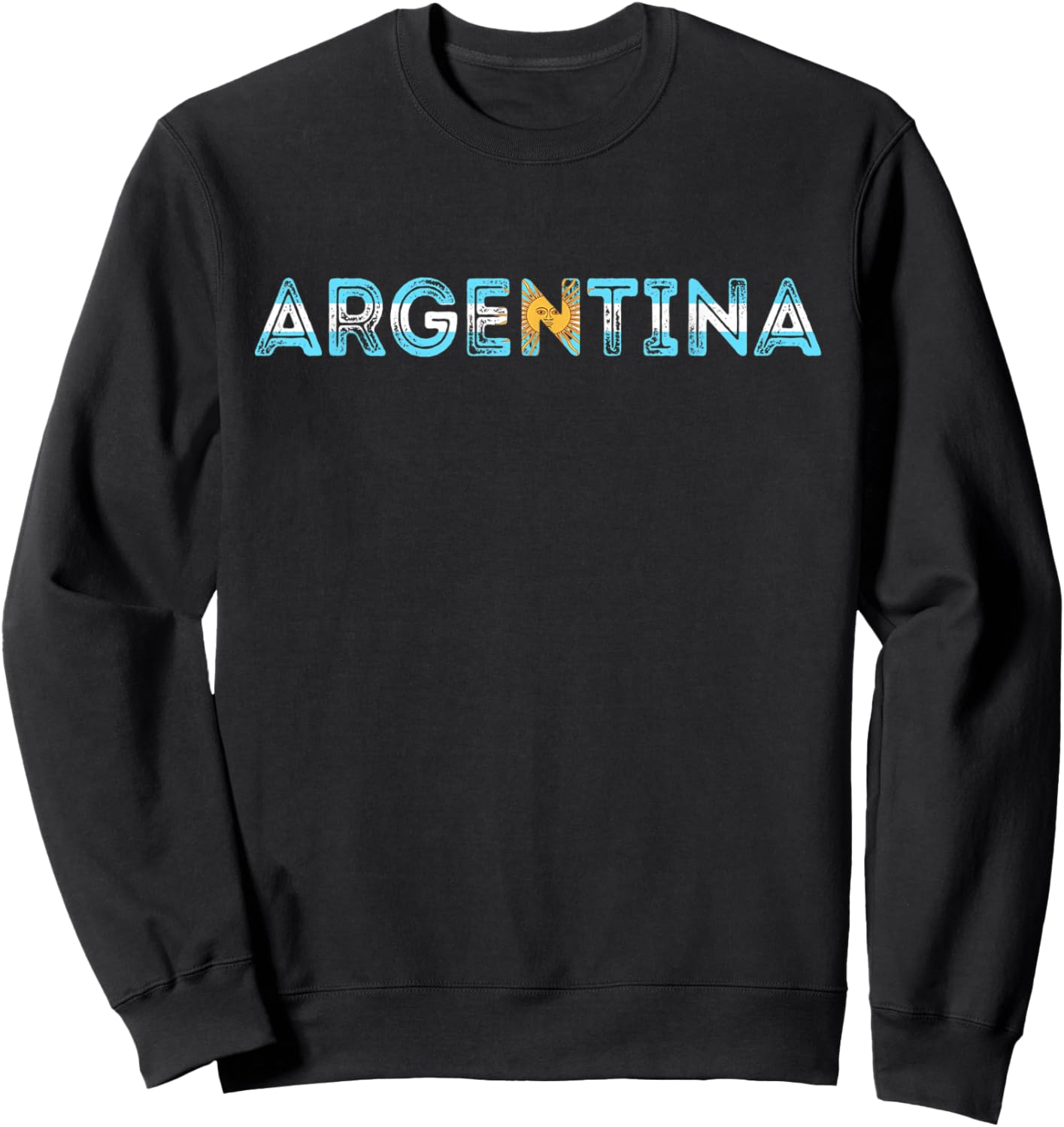 Argentina Vintage Sun Of May Buenos Aires Argentinian Pride Sweatshirt - Sweatshirt | Black