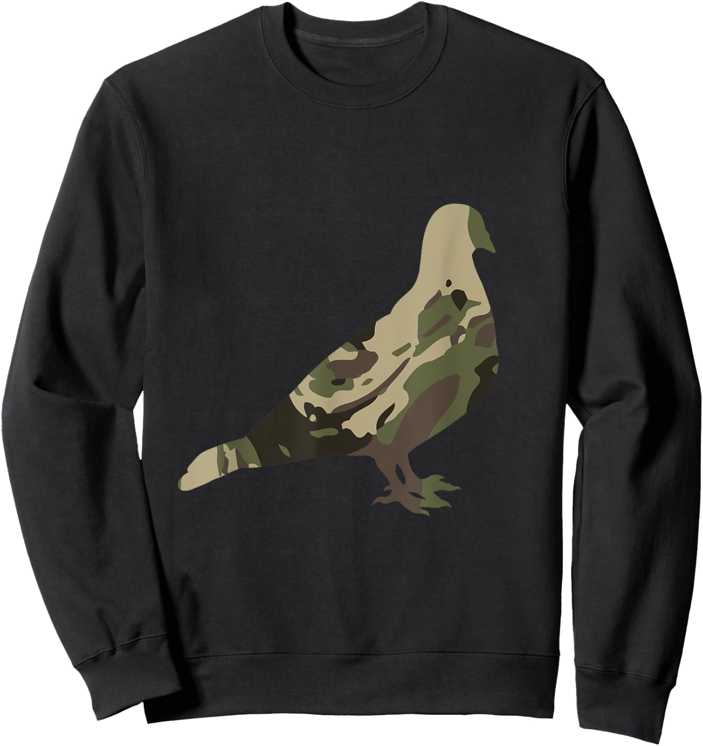 Dove Hunting Trip messy bun Hunters Bird Military Dove Camo Sweatshirt - Sweatshirt | Black