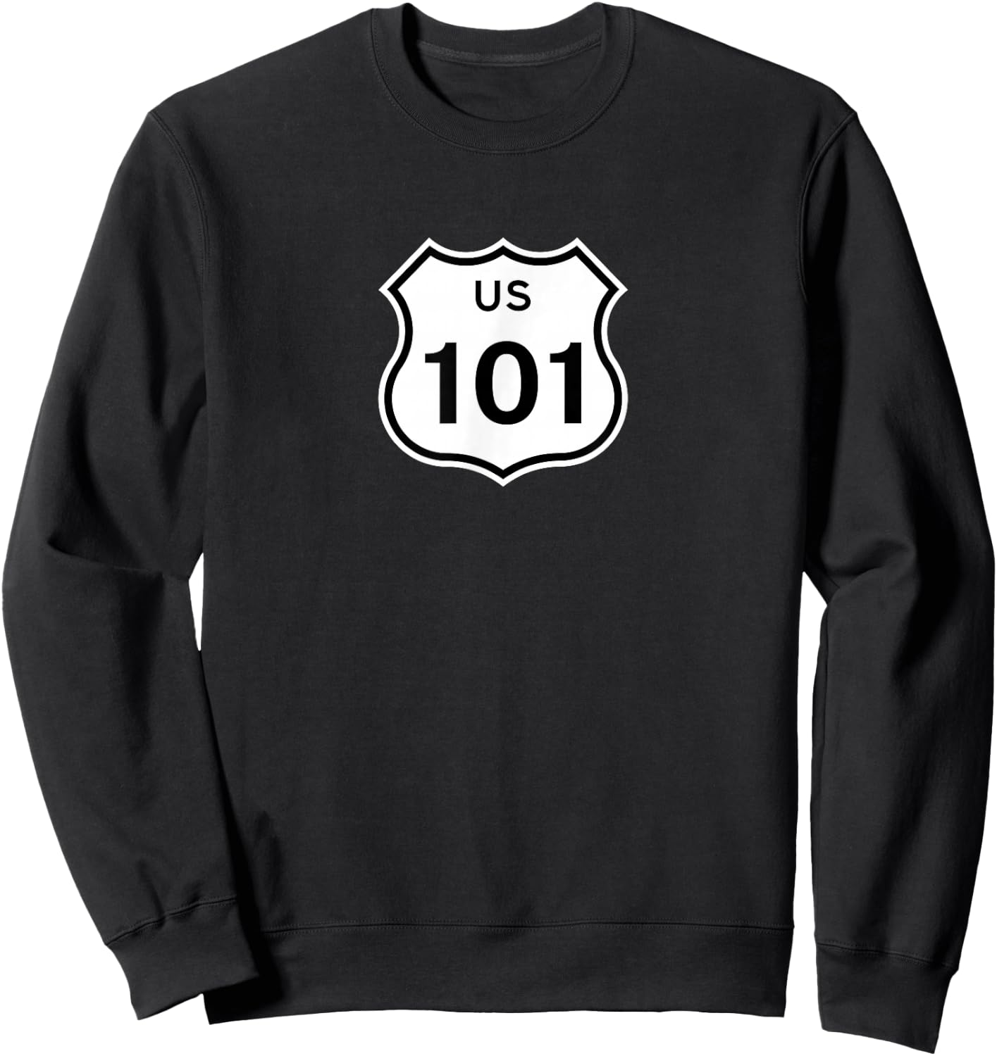 Highway Sign - US Route 101 Sweatshirt - Sweatshirt | Black