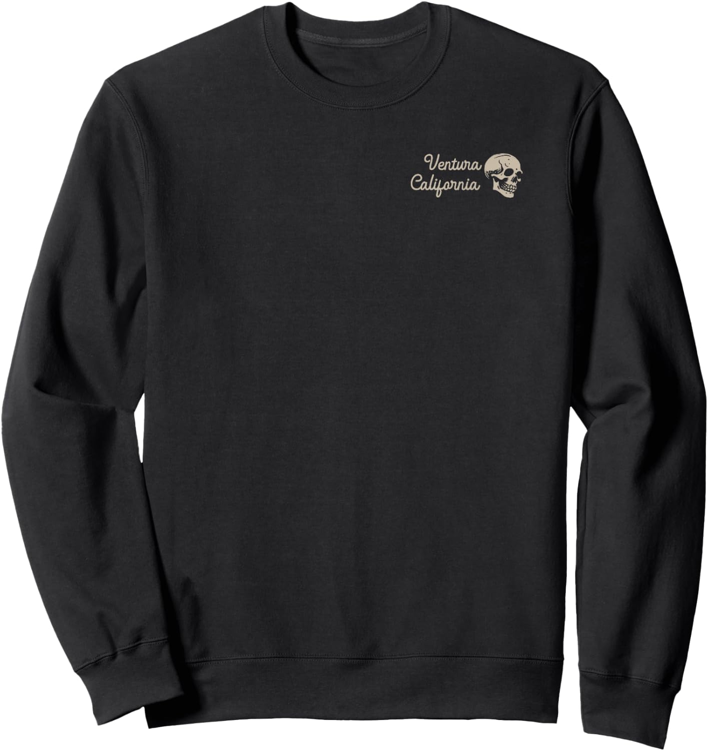 Ventura California CA Retro Surfer Front & Back Sweatshirt - Sweatshirt | Black