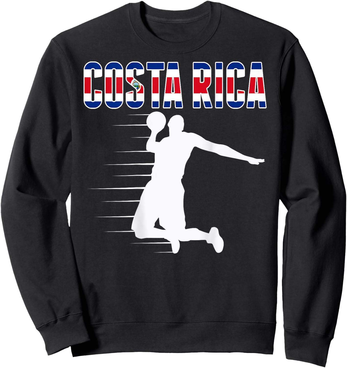 Costa Rica Basketball Fans Jersey - Costa Rican Flag Sport Sweatshirt - Sweatshirt | Black