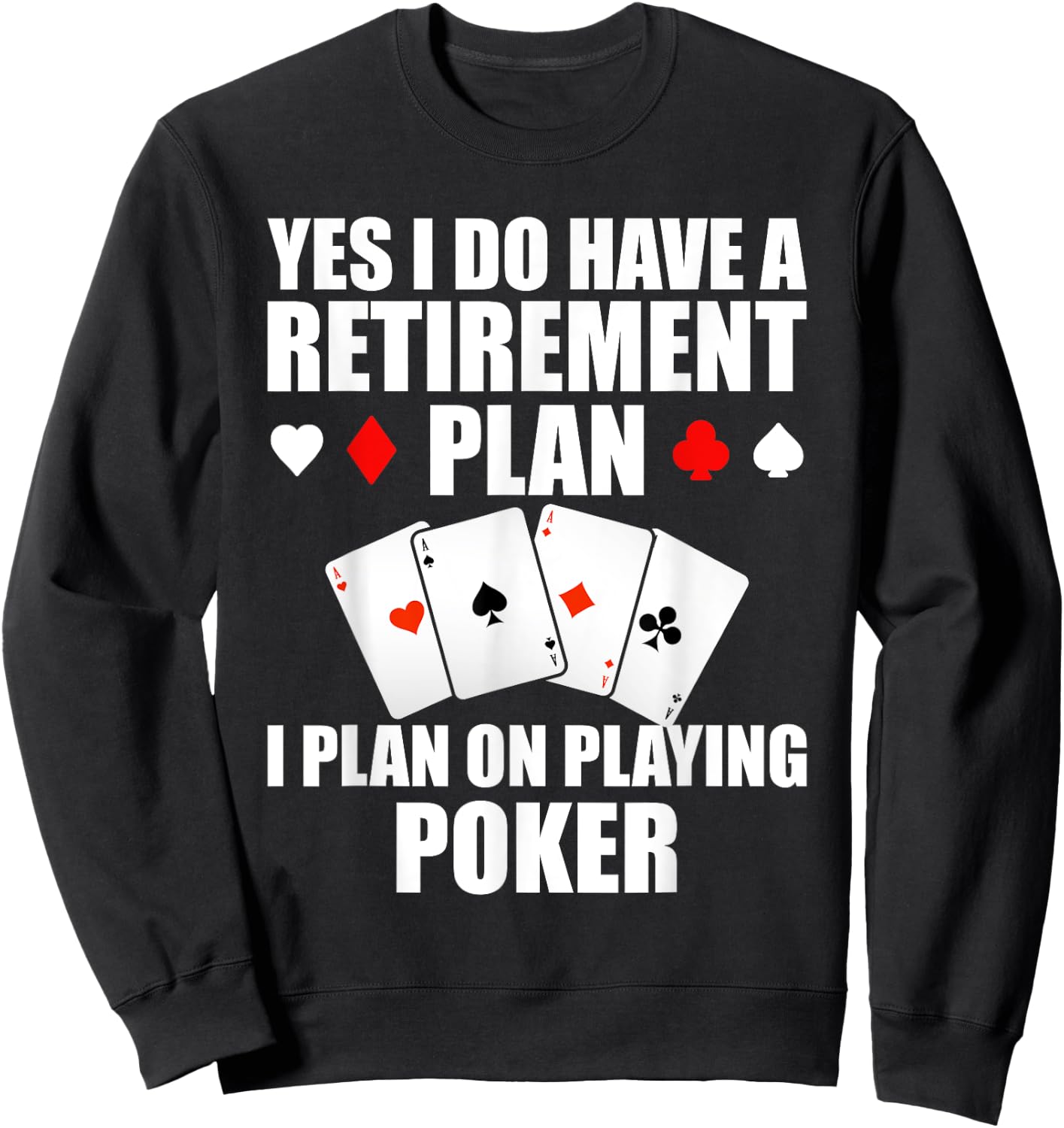 Funny Poker Design Women Poker Player Casino Gambler Sweatshirt - Sweatshirt | Black