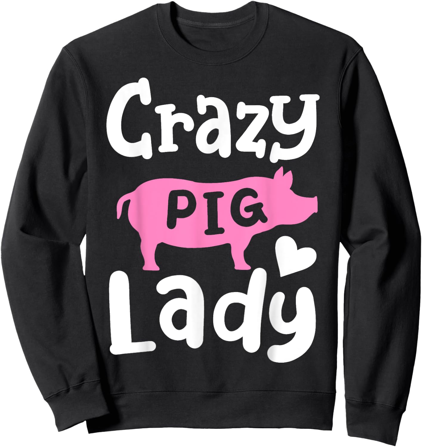 Pig Crazy Pig Lady Sweatshirt - Sweatshirt | Black