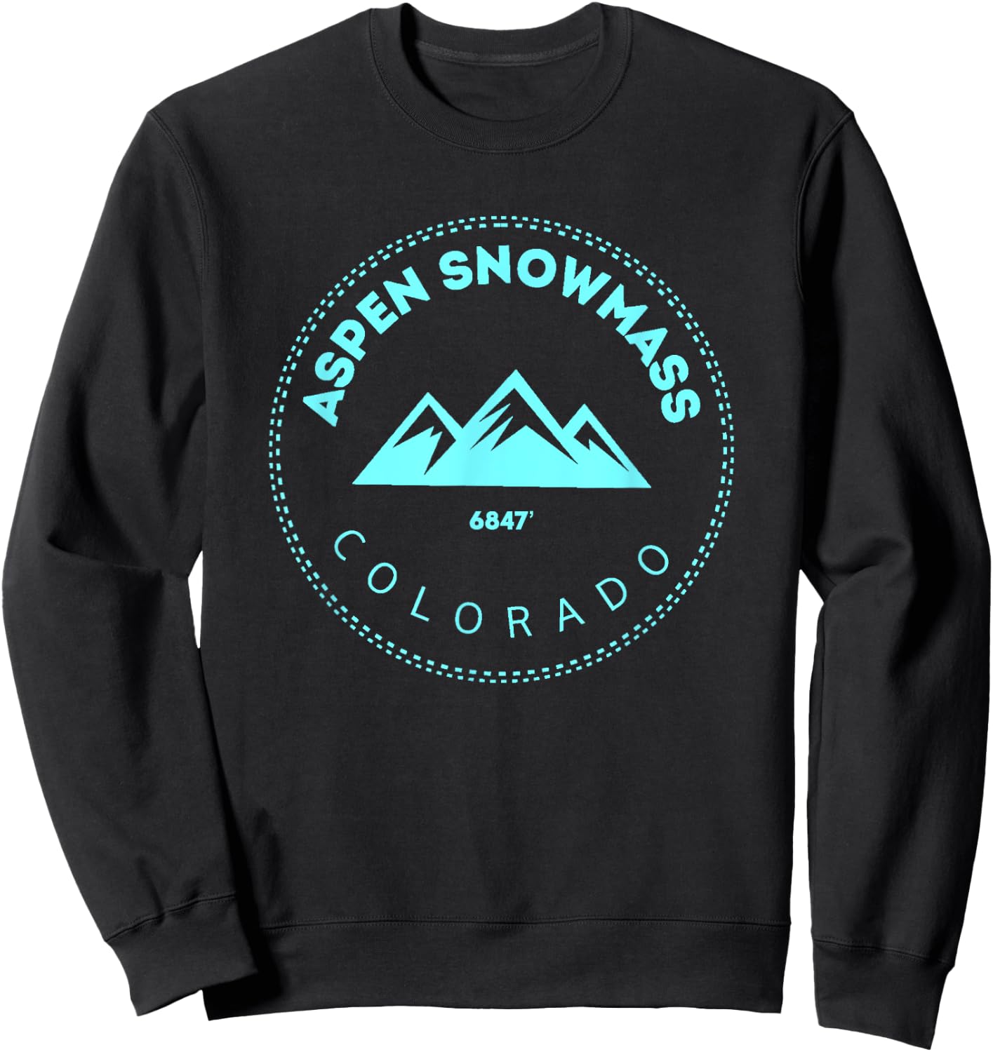 Aspen Snowmass Colorado Mountain Town - Elevated CO Skiing Sweatshirt - Sweatshirt | Black