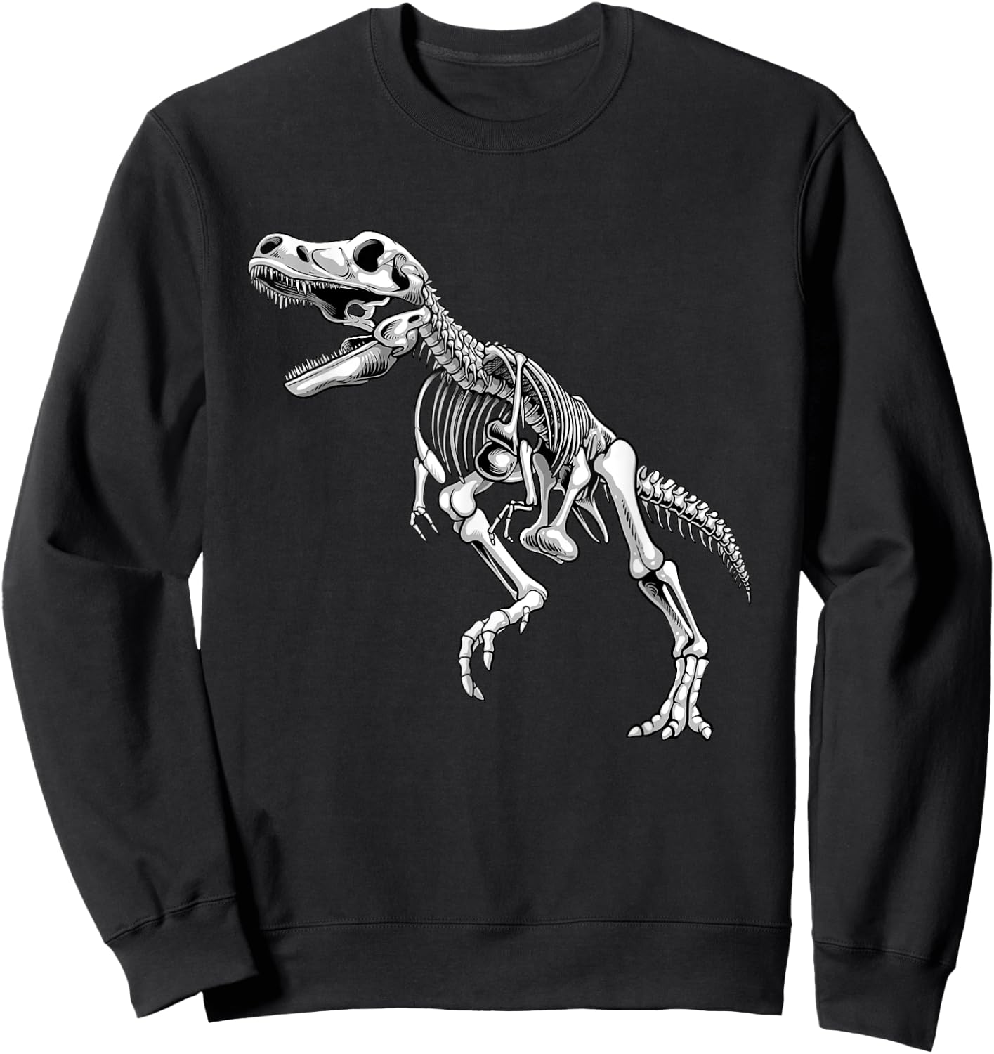 Funny T-Rex Art Women Dino Tyrannosaurus Dinosaur Sweatshirt - Sweatshirt | Black