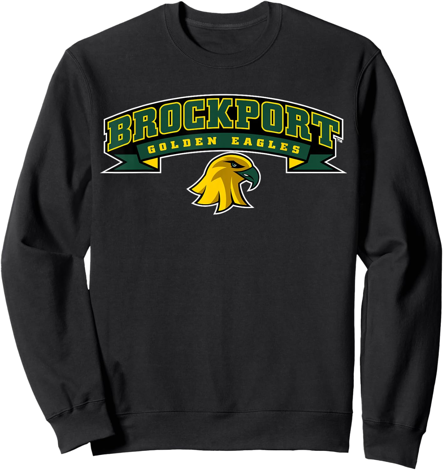 SUNY Brockport Golden Eagles Banner Logo Sweatshirt - Sweatshirt | Black