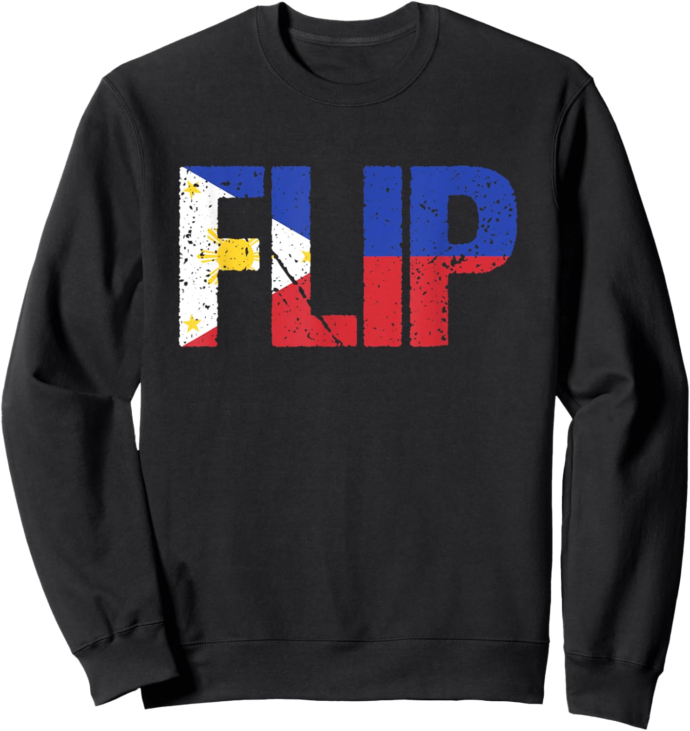 Flip Philippines Pinoy Pinay Filipino Filipina Sweatshirt - Sweatshirt | Black