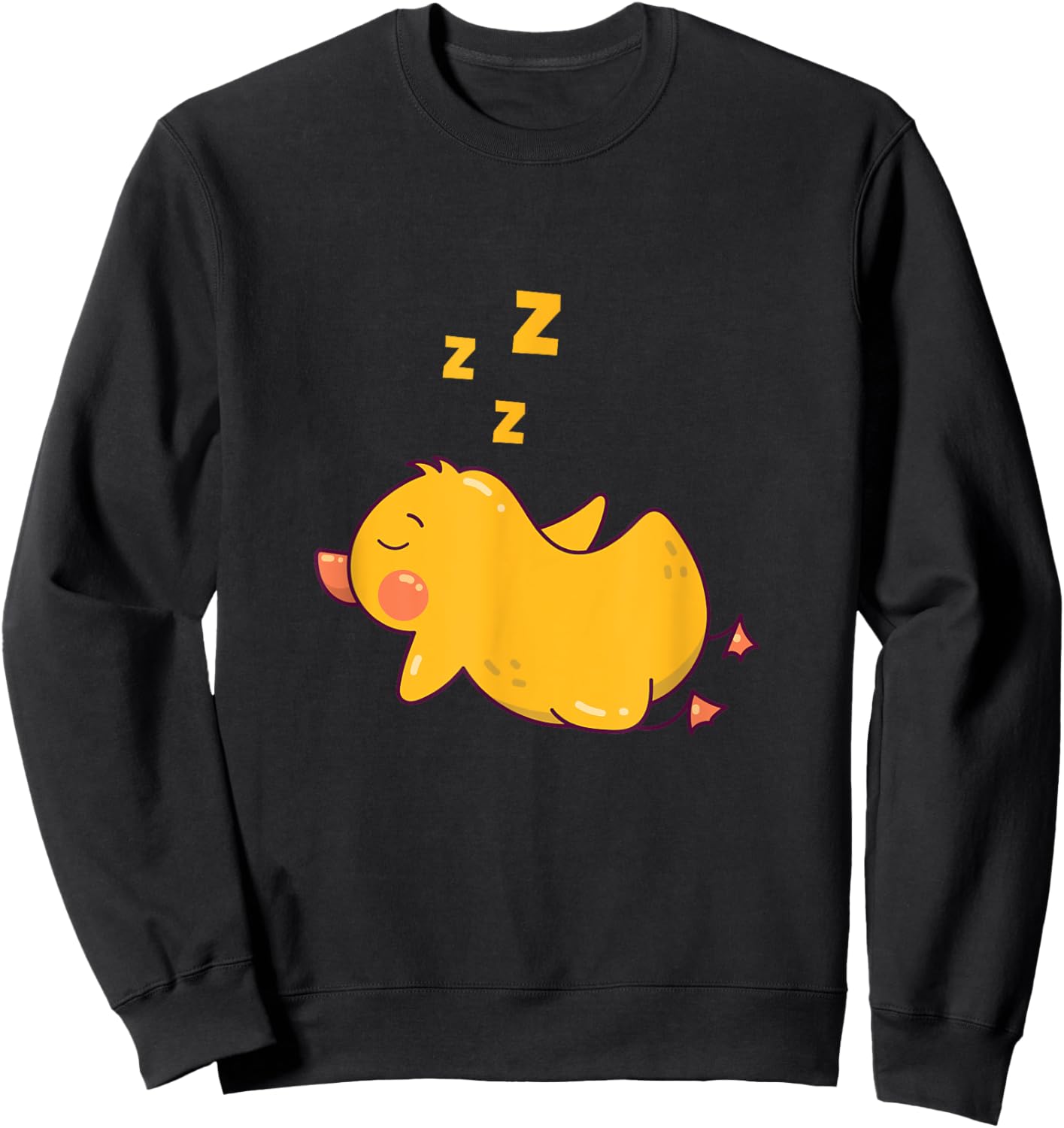 Sleeping Duck Rubber Duckling Nap Sleep Pajamas Party Sweatshirt - Sweatshirt | Black