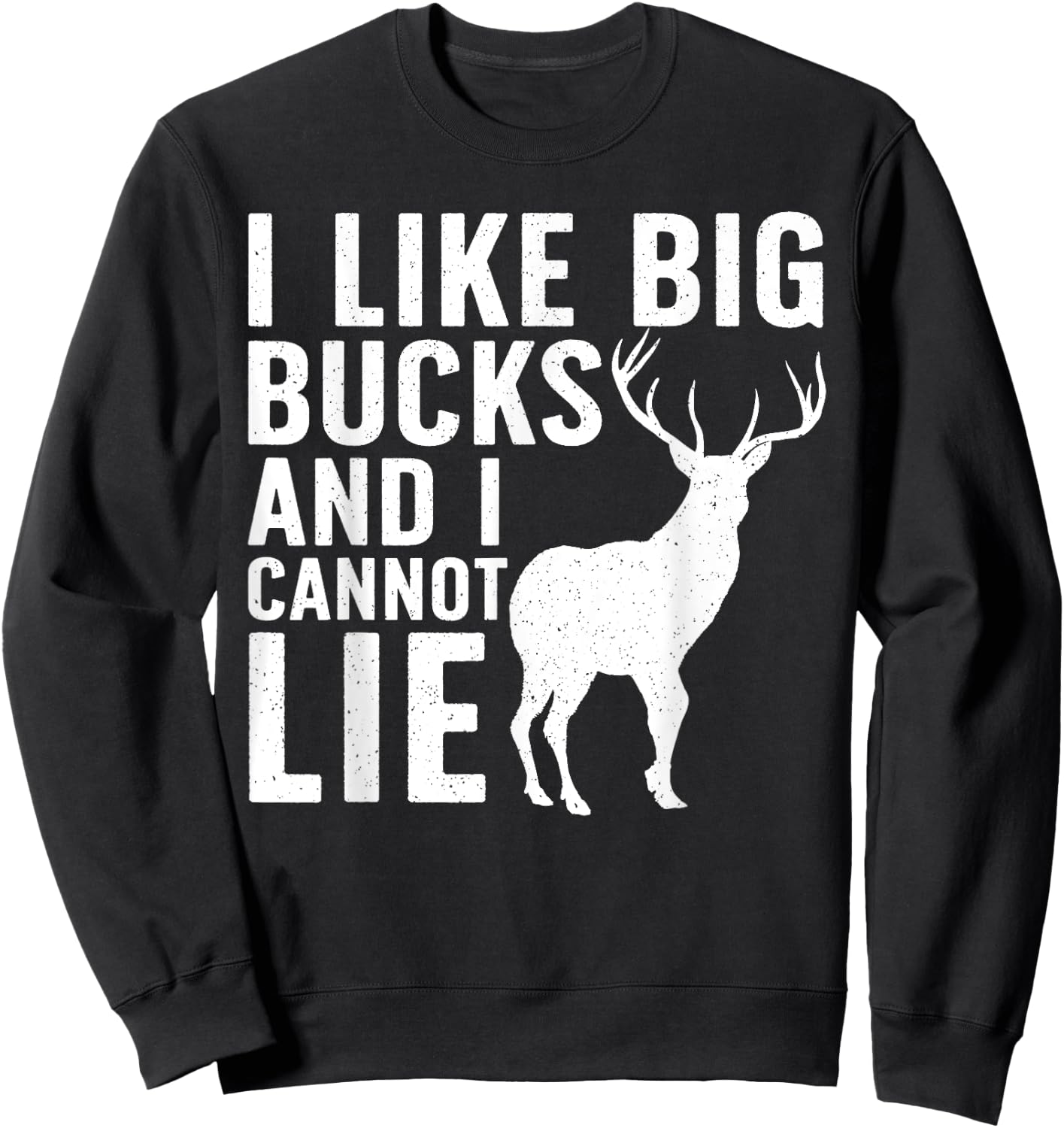 Deer Hunting Art Dad Wildlife Hunter Whitetail Bucks Sweatshirt - Sweatshirt | Black