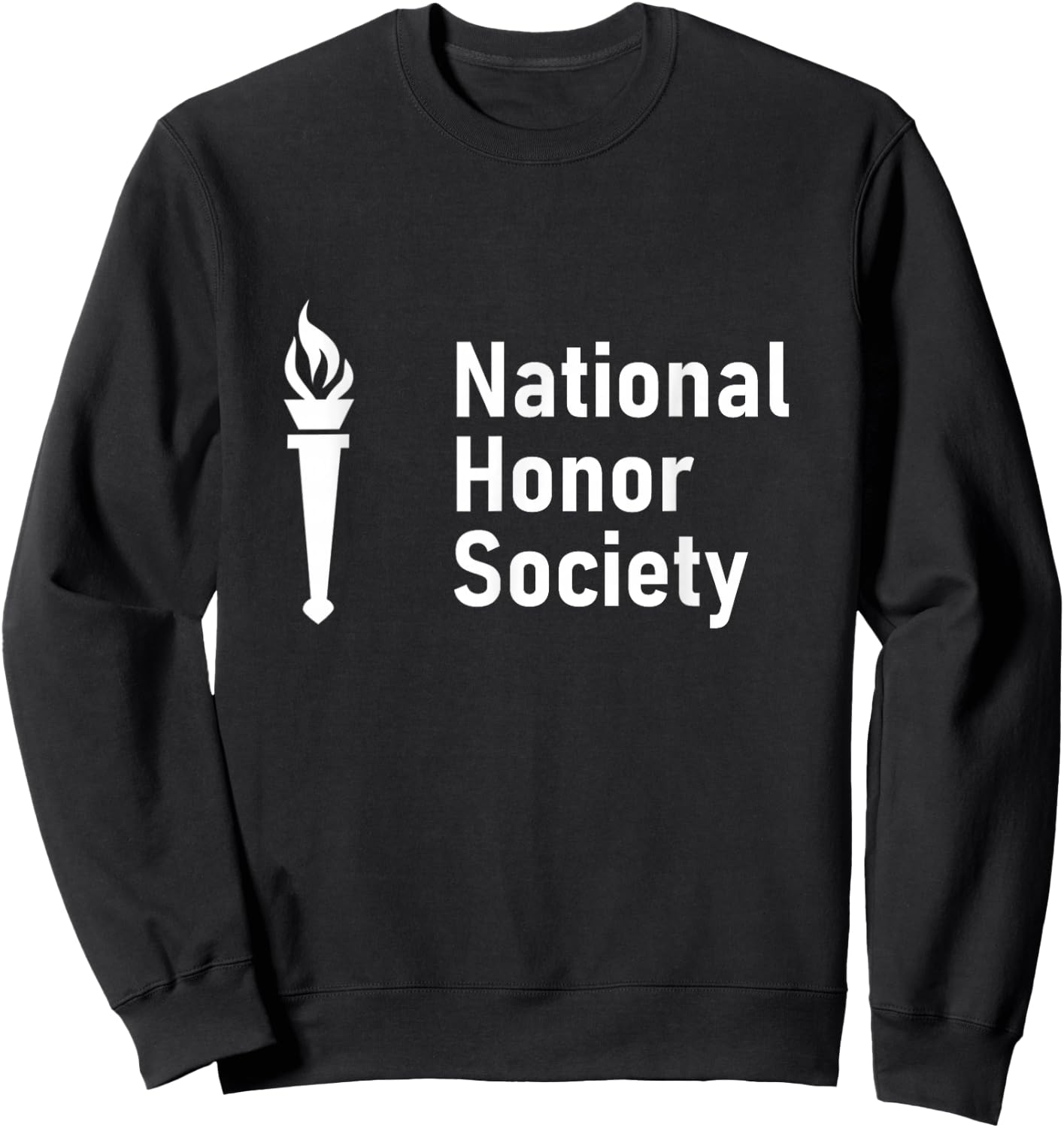 National Honor Society Scholastic Torch Logo Sweatshirt - Sweatshirt | Black