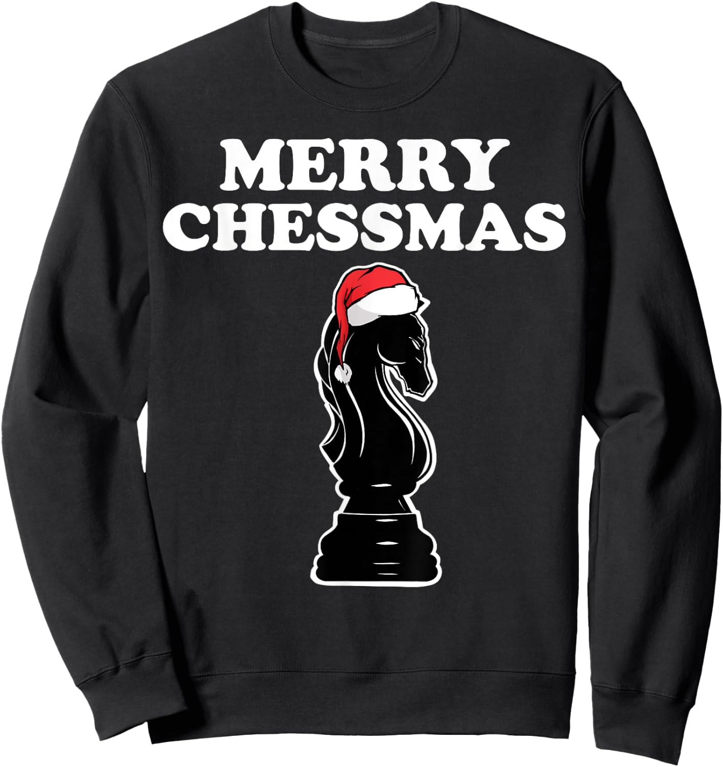Merry Chessmas funny Christmas Chess Sweatshirt - Sweatshirt | Black