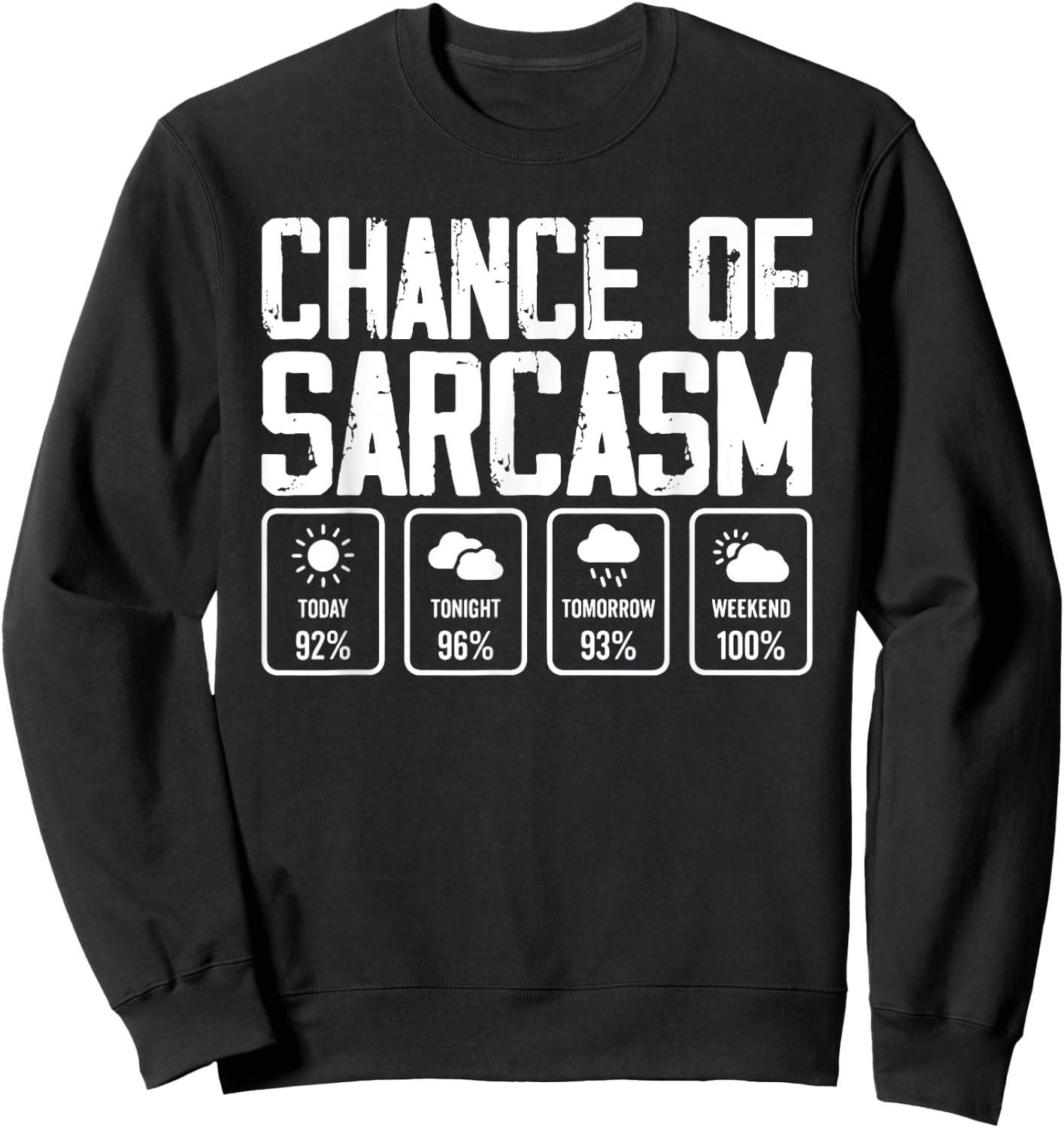 Chance Of Sarcasm Weather Sweatshirt - Sweatshirt | Black